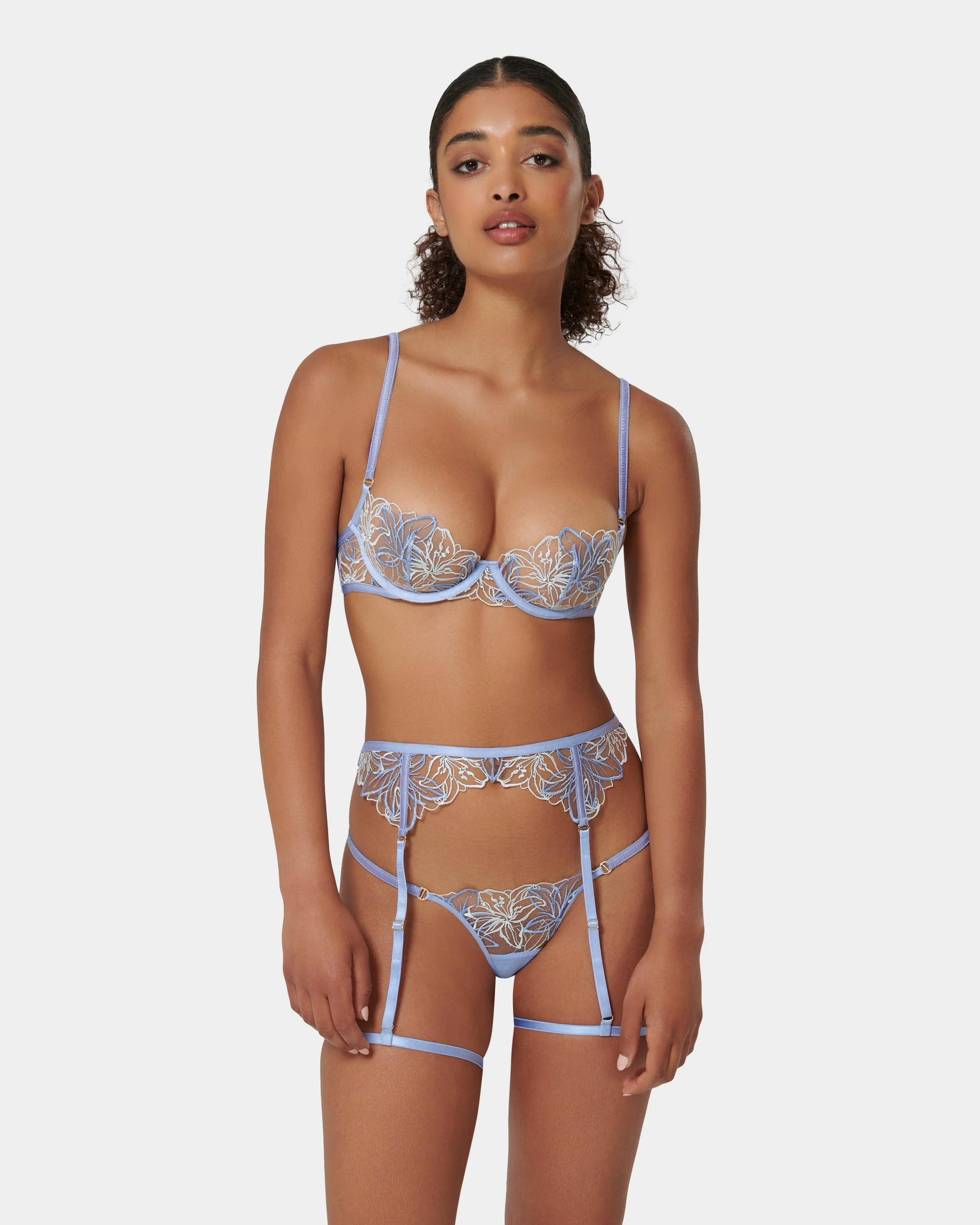 Lilly Thigh Harness Hydrangea Blue/Ice Water Blue/Sheer - Image 2