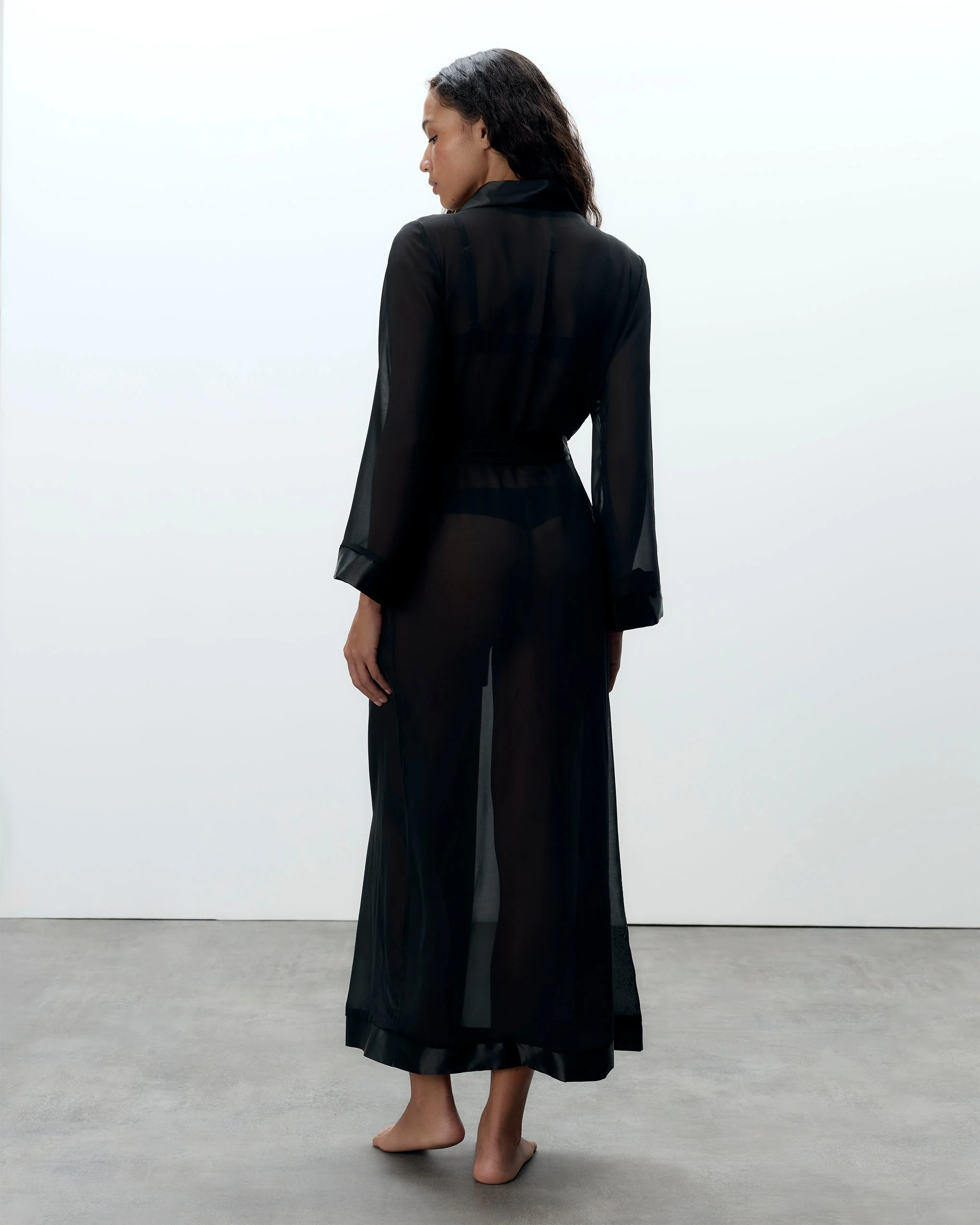 Marcella Long Kimono Black - Image 3