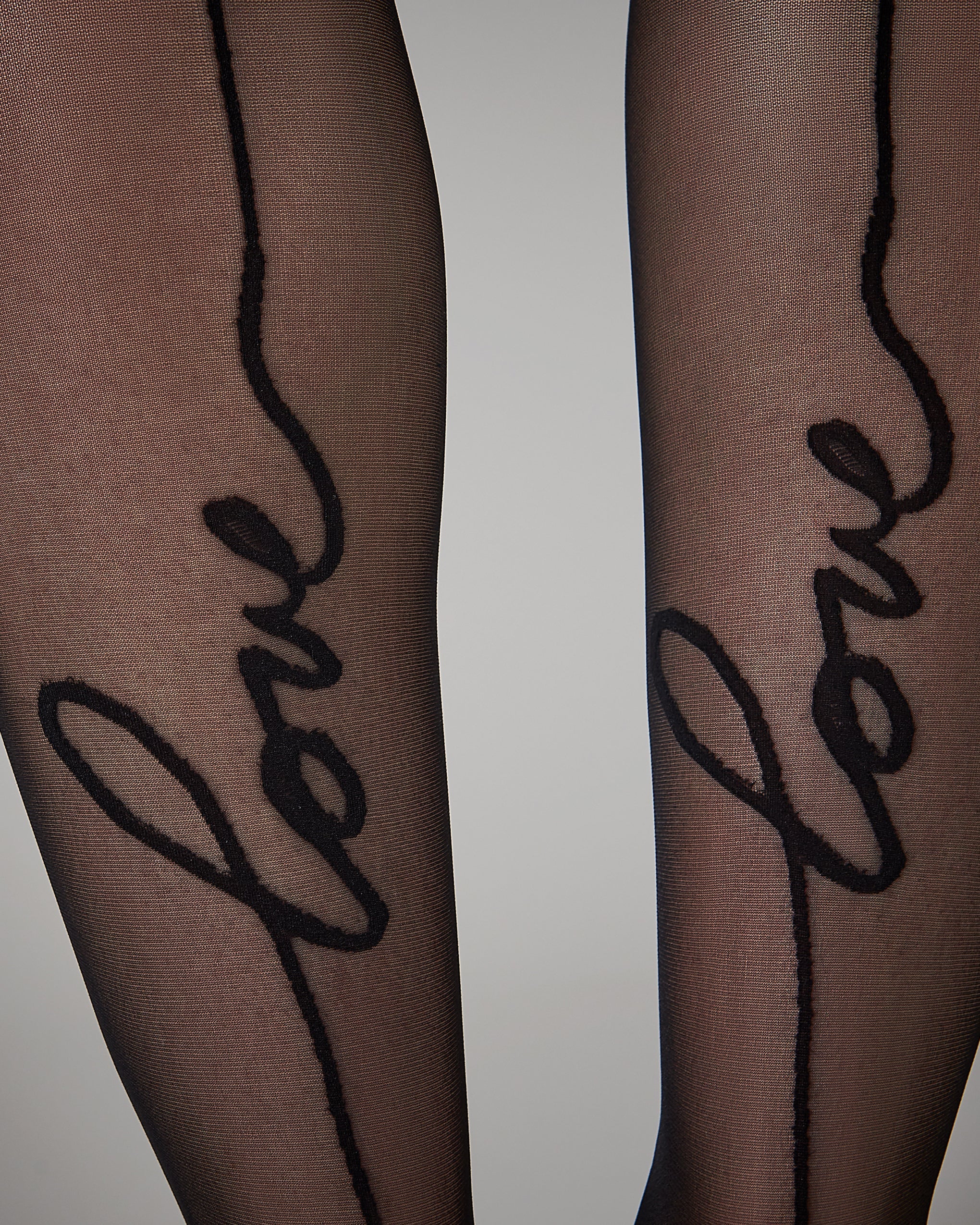Love Backseam Tights Black - Image 4