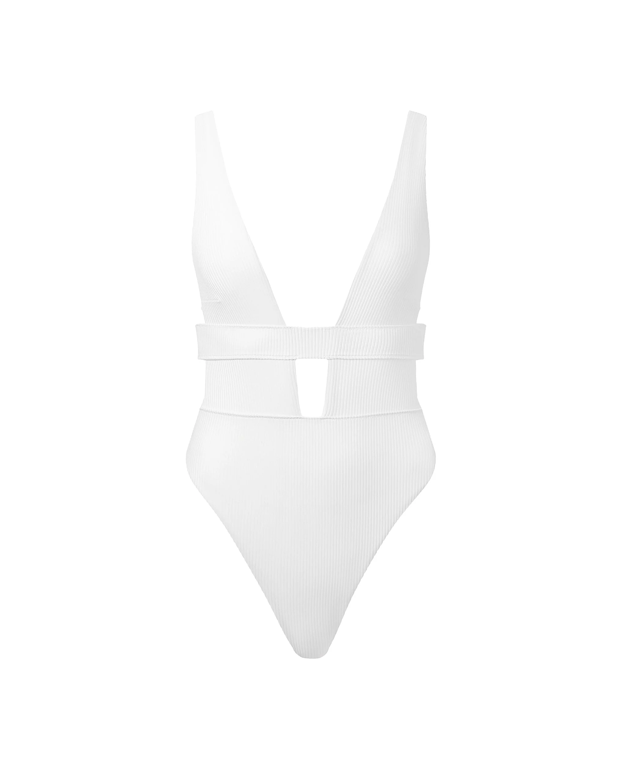 Lucerne Plunge Swimsuit White - Image 5