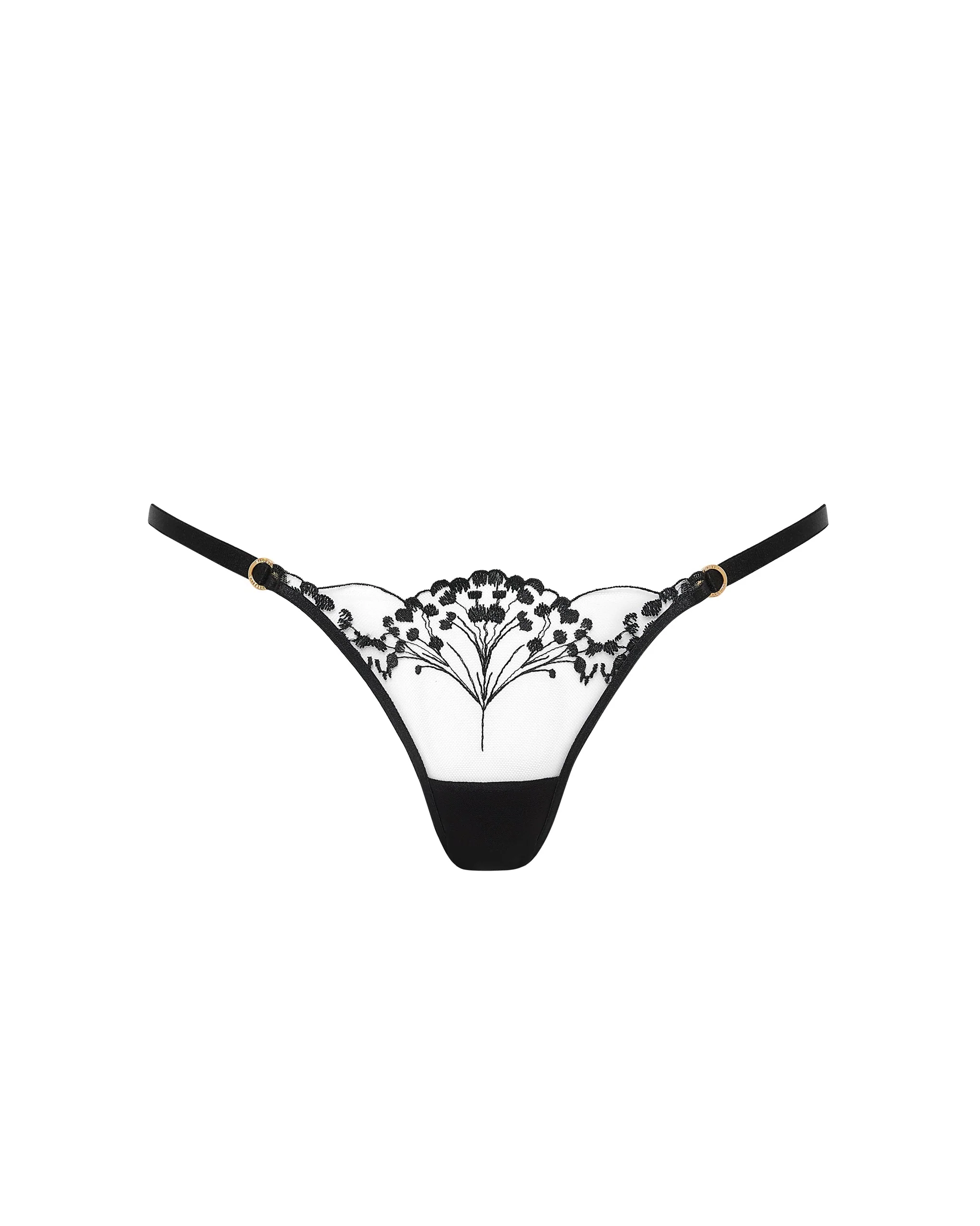 Marisa Embroidered Sheer Brief Black - Image 5