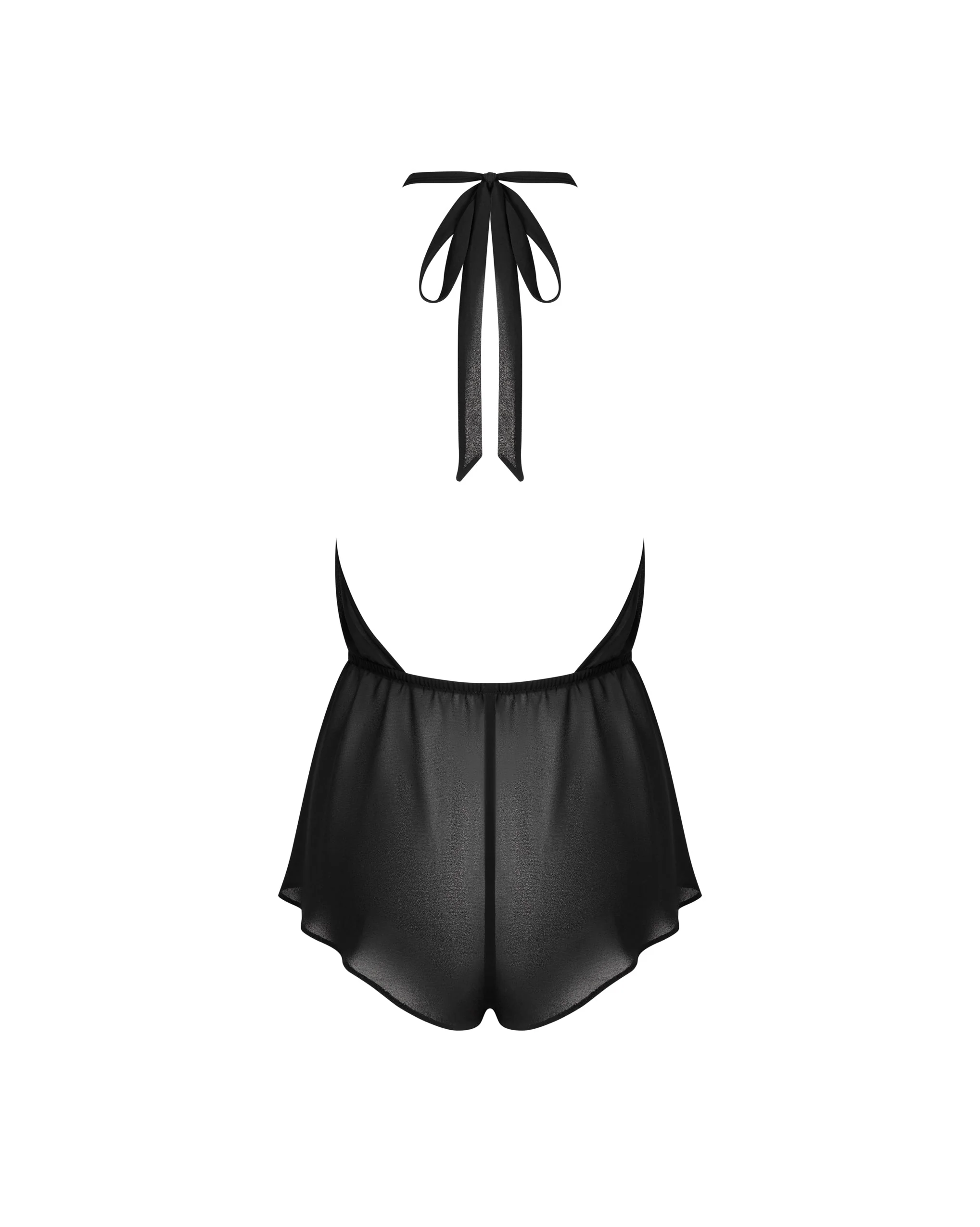 Marisa Chiffon Sheer Teddy Black - Image 6