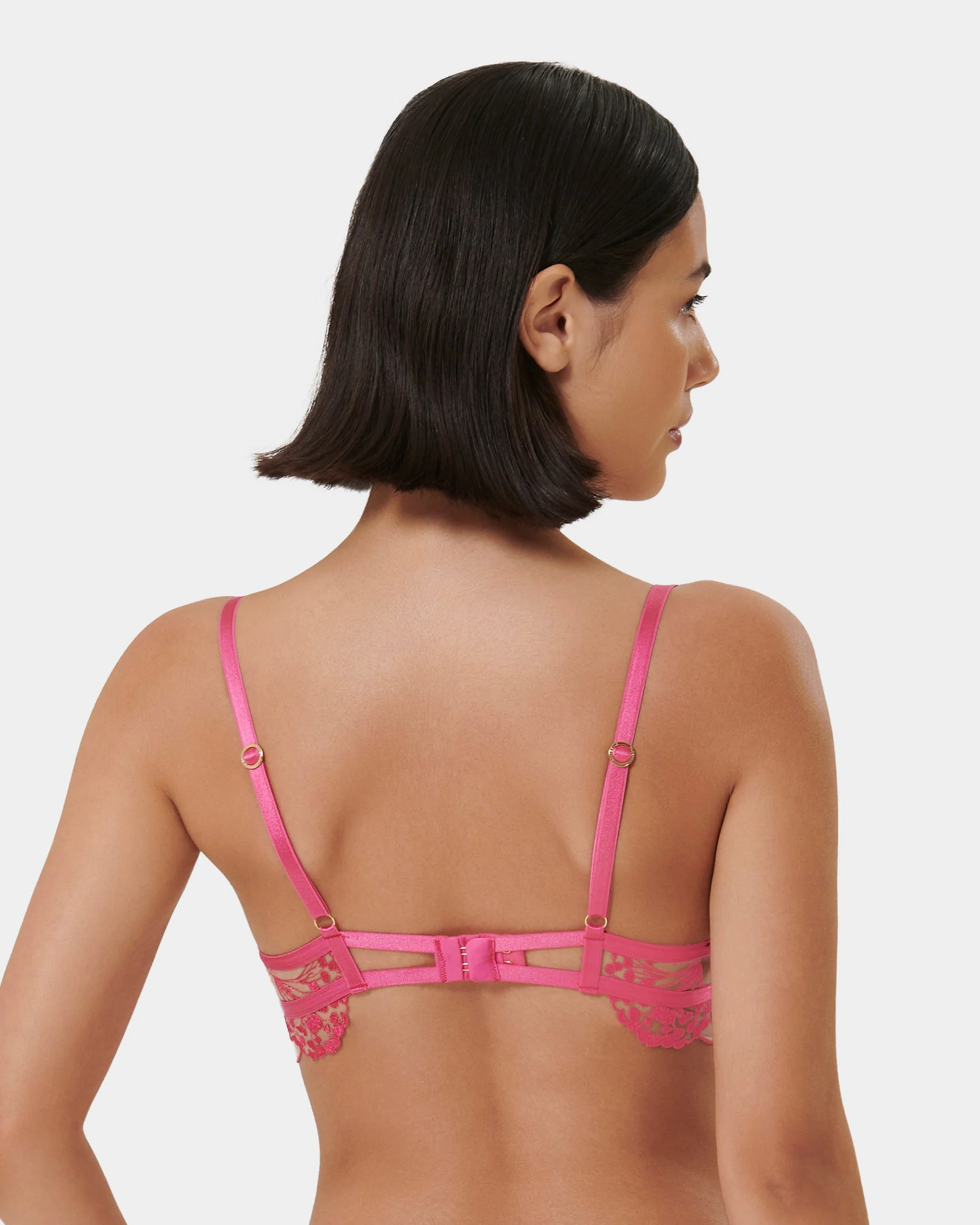 Marisa Embroidered Sheer Bra Pink - Image 3