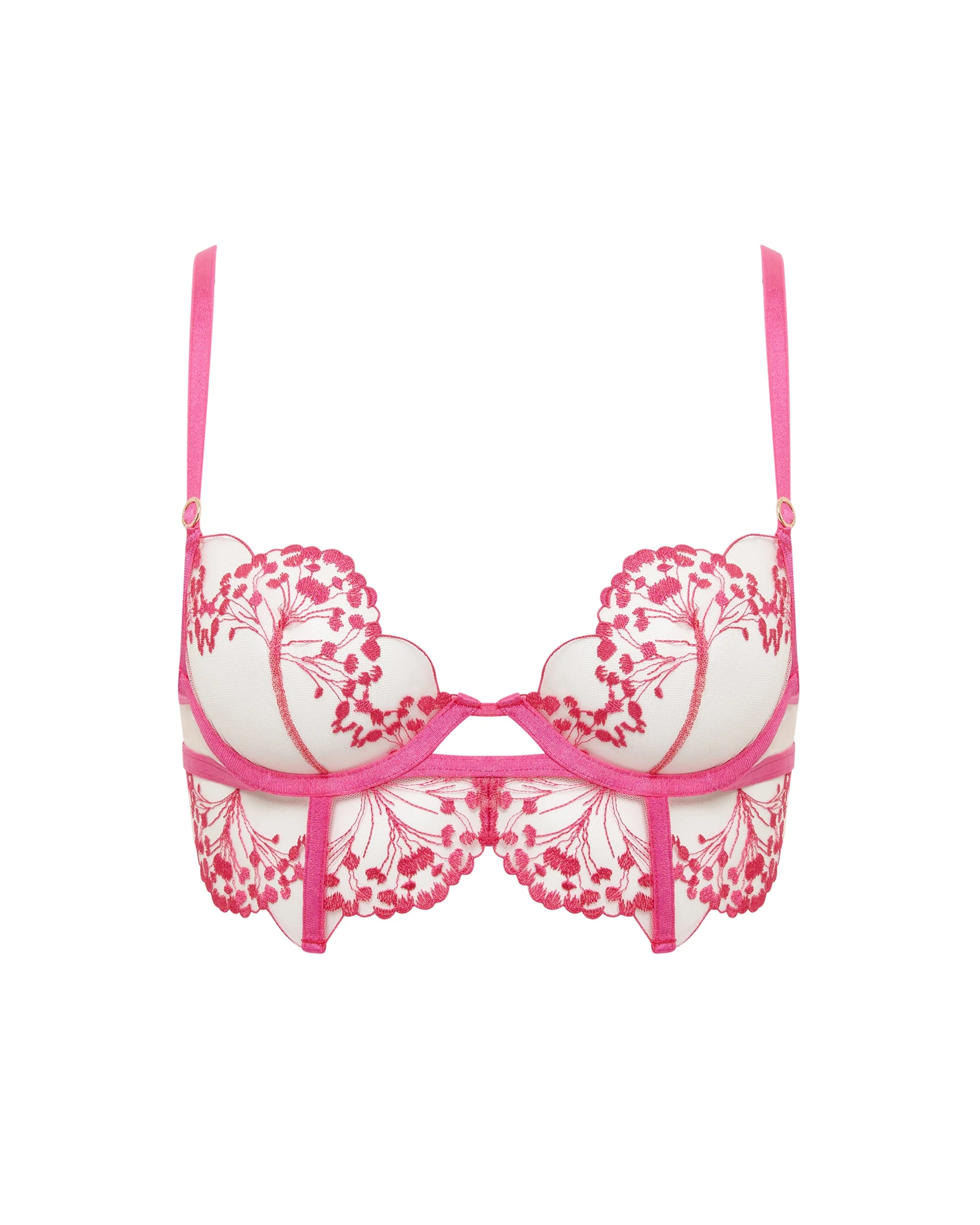 Marisa Embroidered Sheer Bra Pink - Image 5