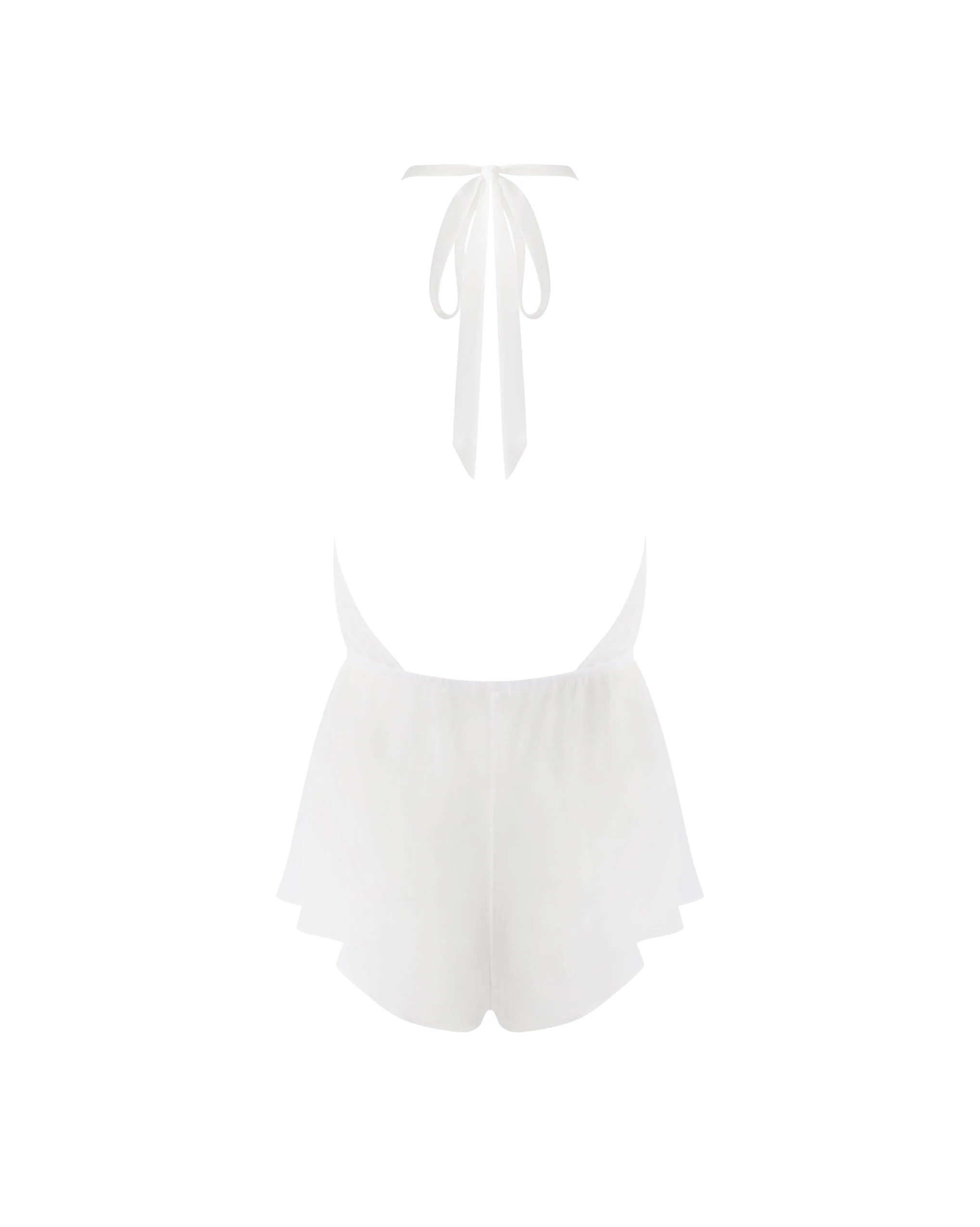Marisa Chiffon Sheer Teddy White - Image 6