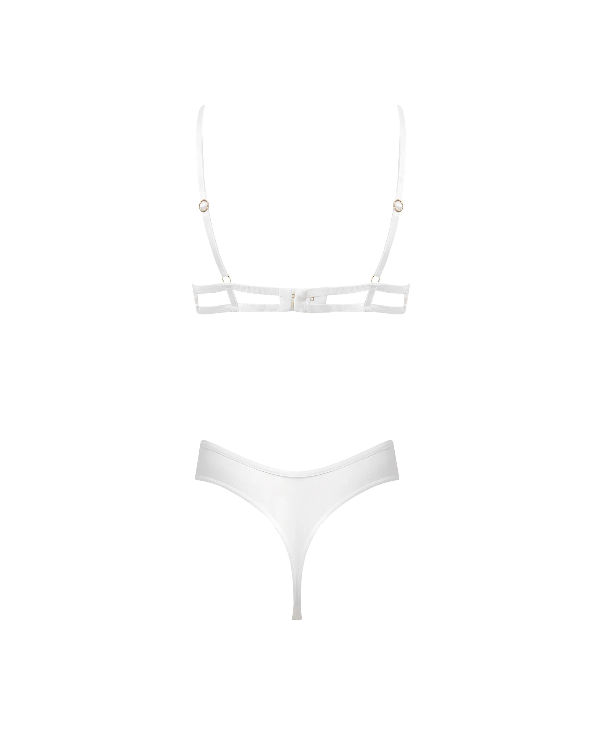 Marisa Embroidered Sheer Bodysuit White - Image 6