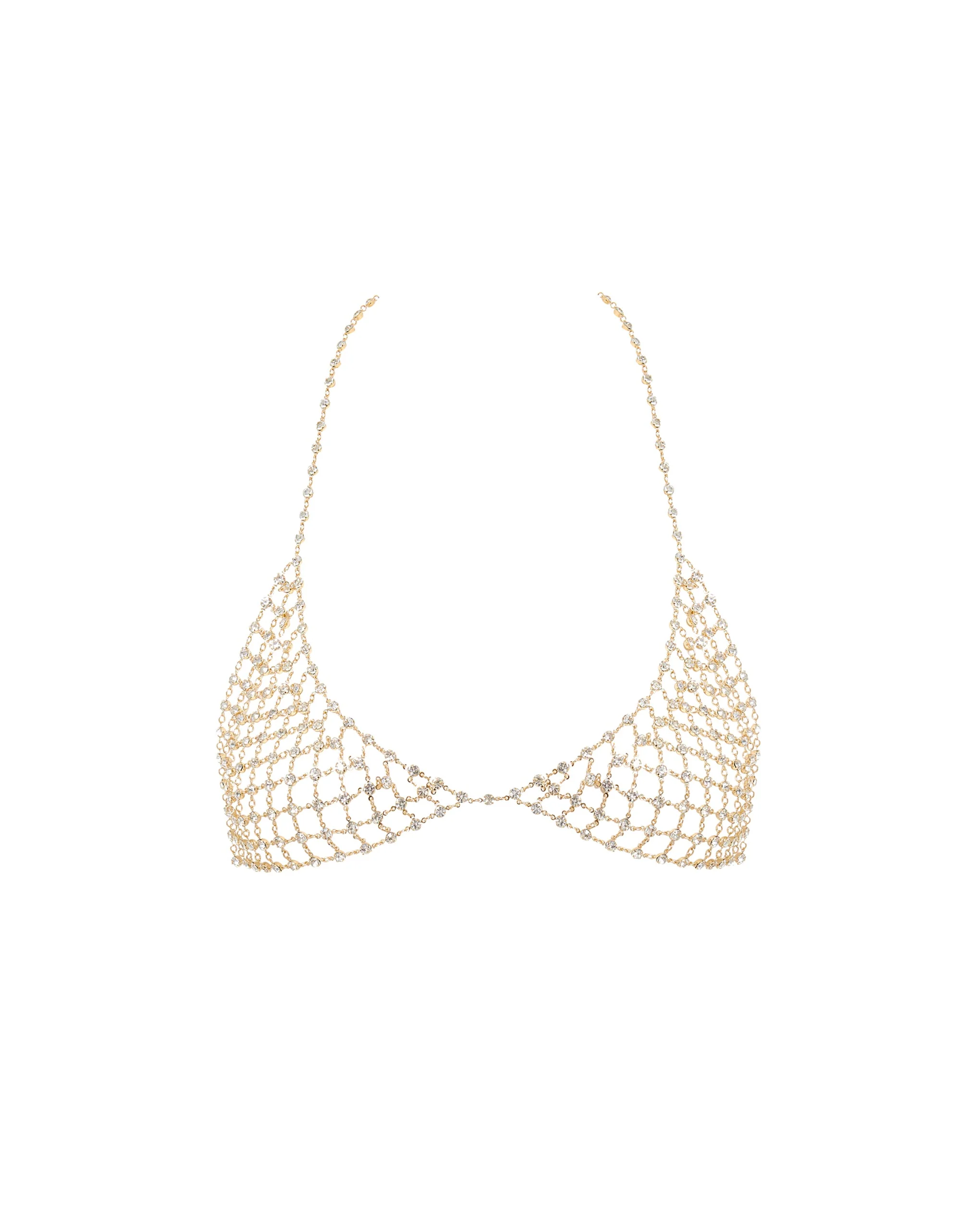 Marli Diamond Lattice Bra Gold - Image 5
