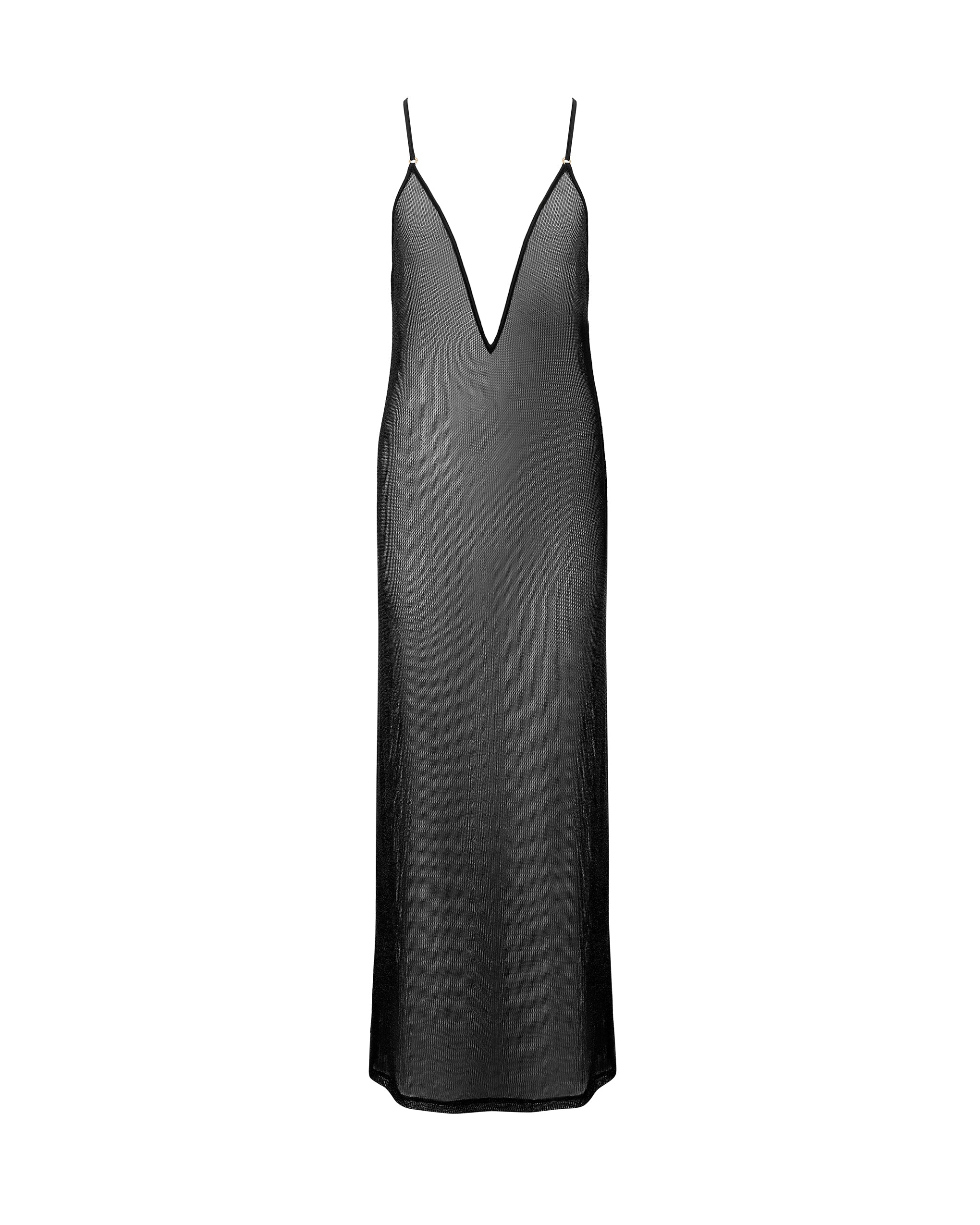Marlowe Long Chemise Black Metallic - Image 5