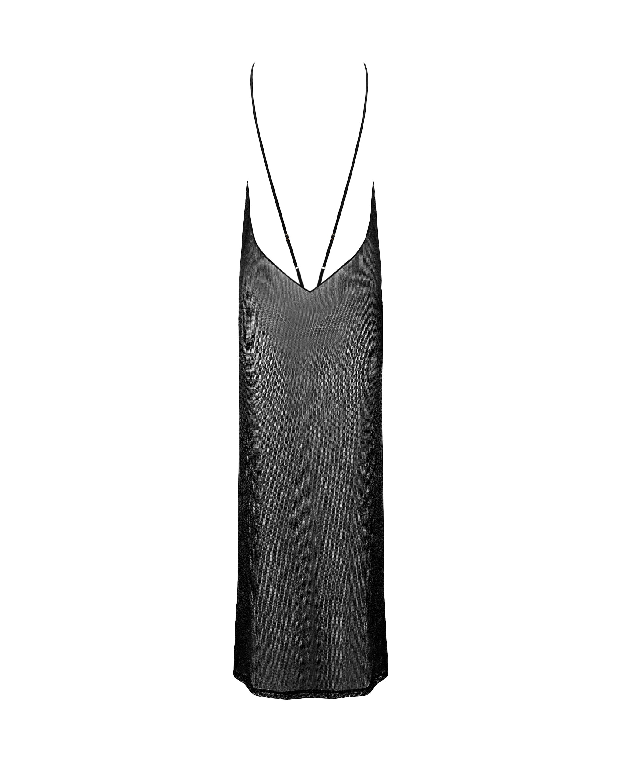 Marlowe Long Chemise Black Metallic - Image 6