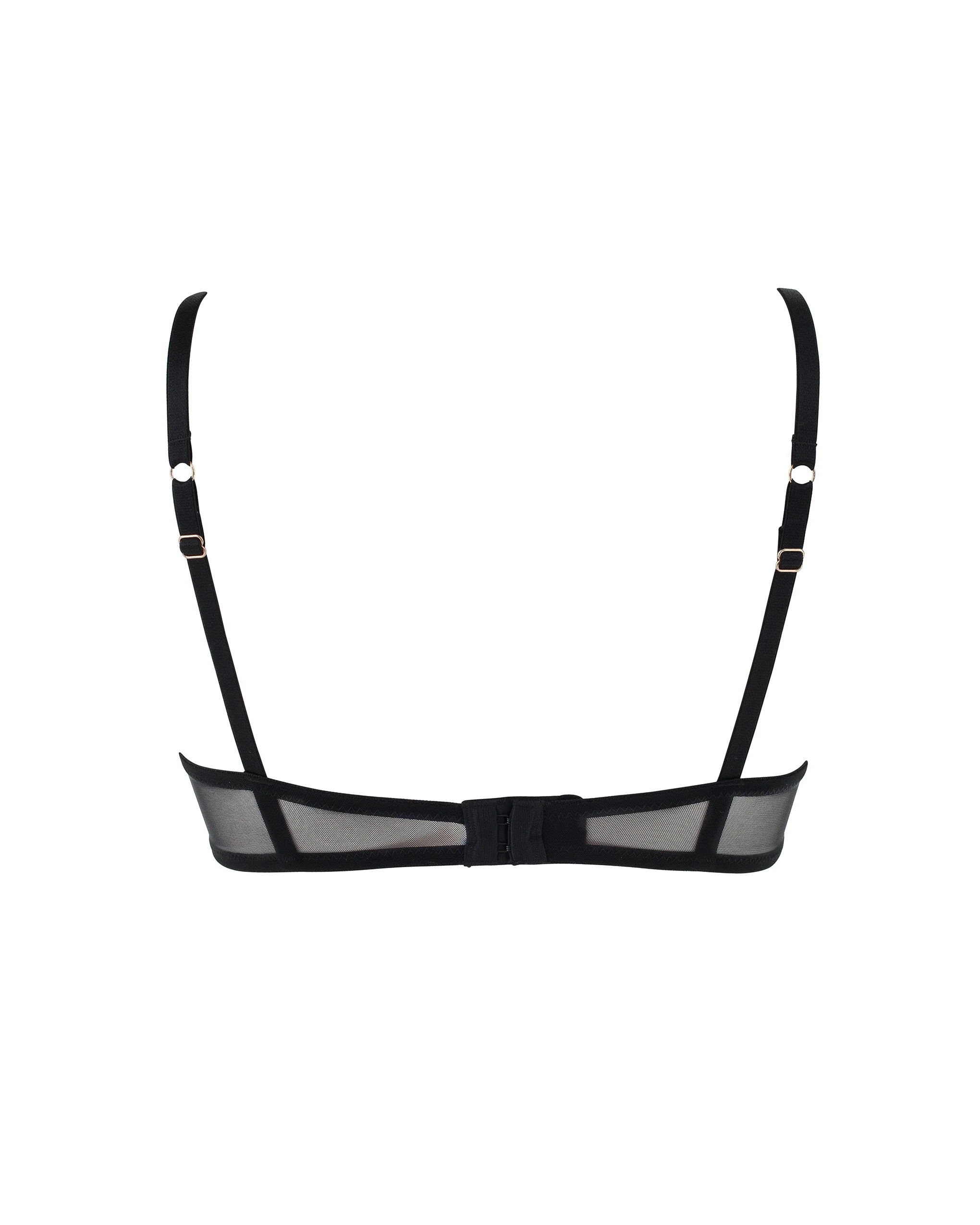 Marseille Embroidered Sheer Bra Black - Image 6