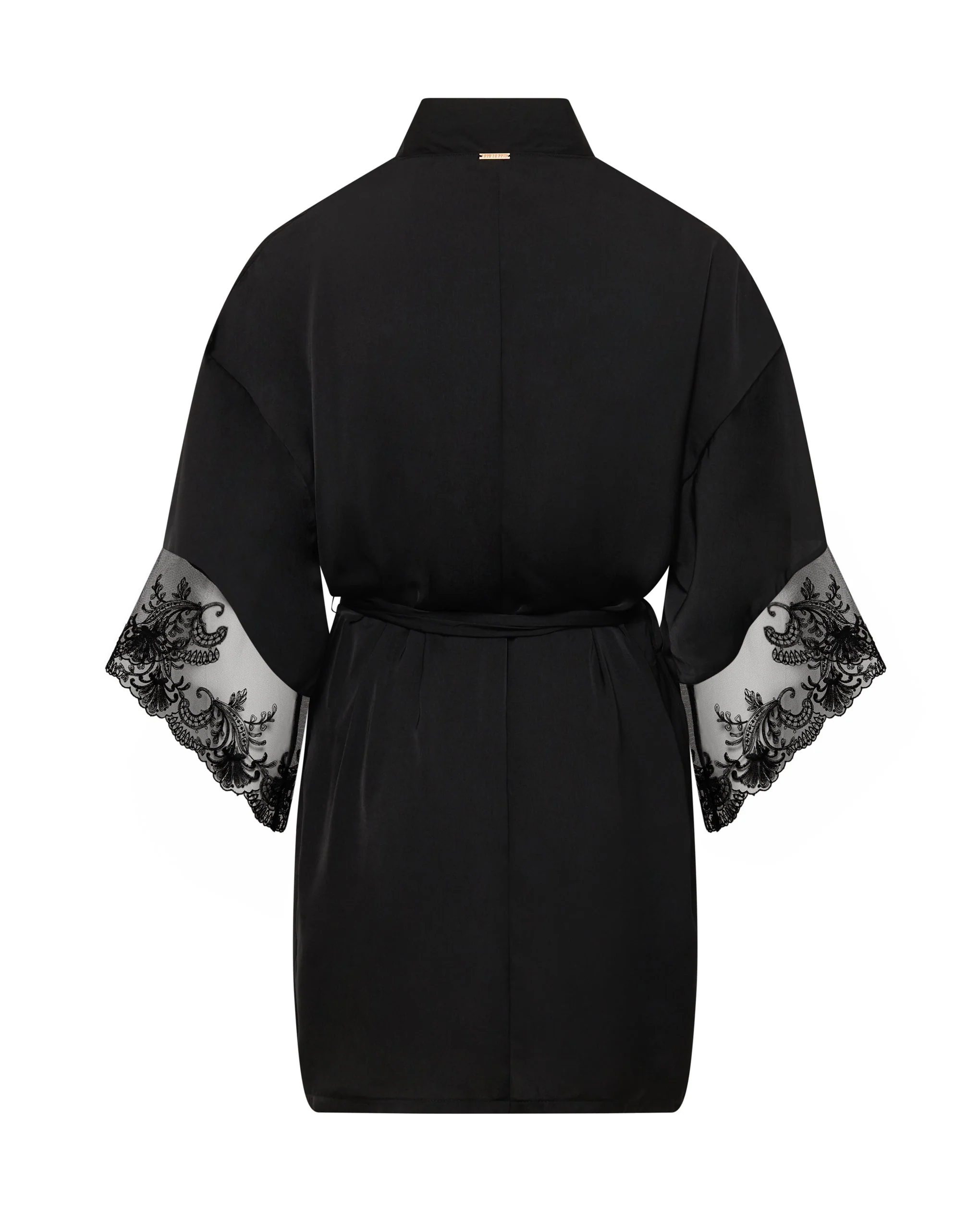 Marseille Luxury Satin Kimono Black - Image 6