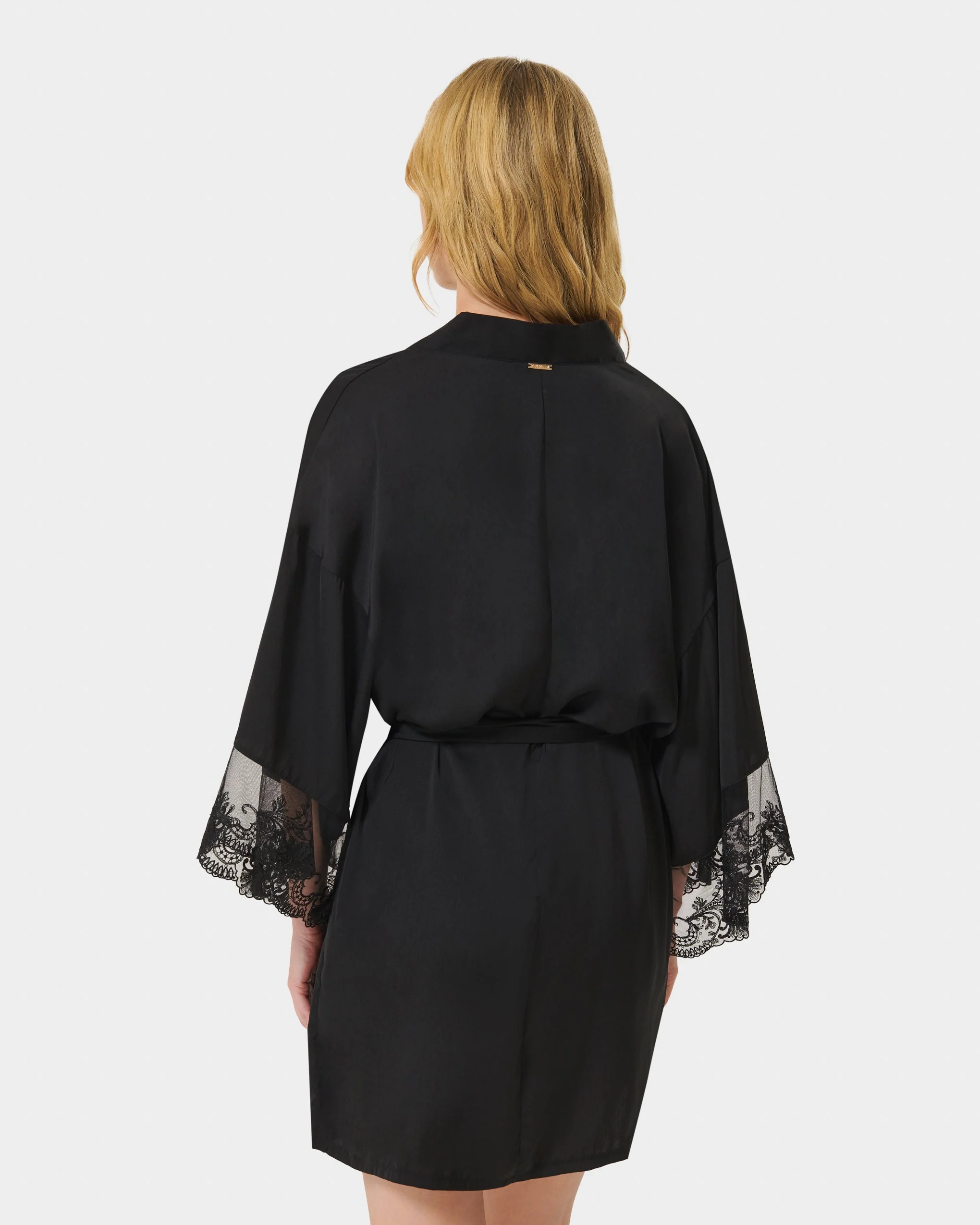 Marseille Luxury Satin Kimono Black - Image 8