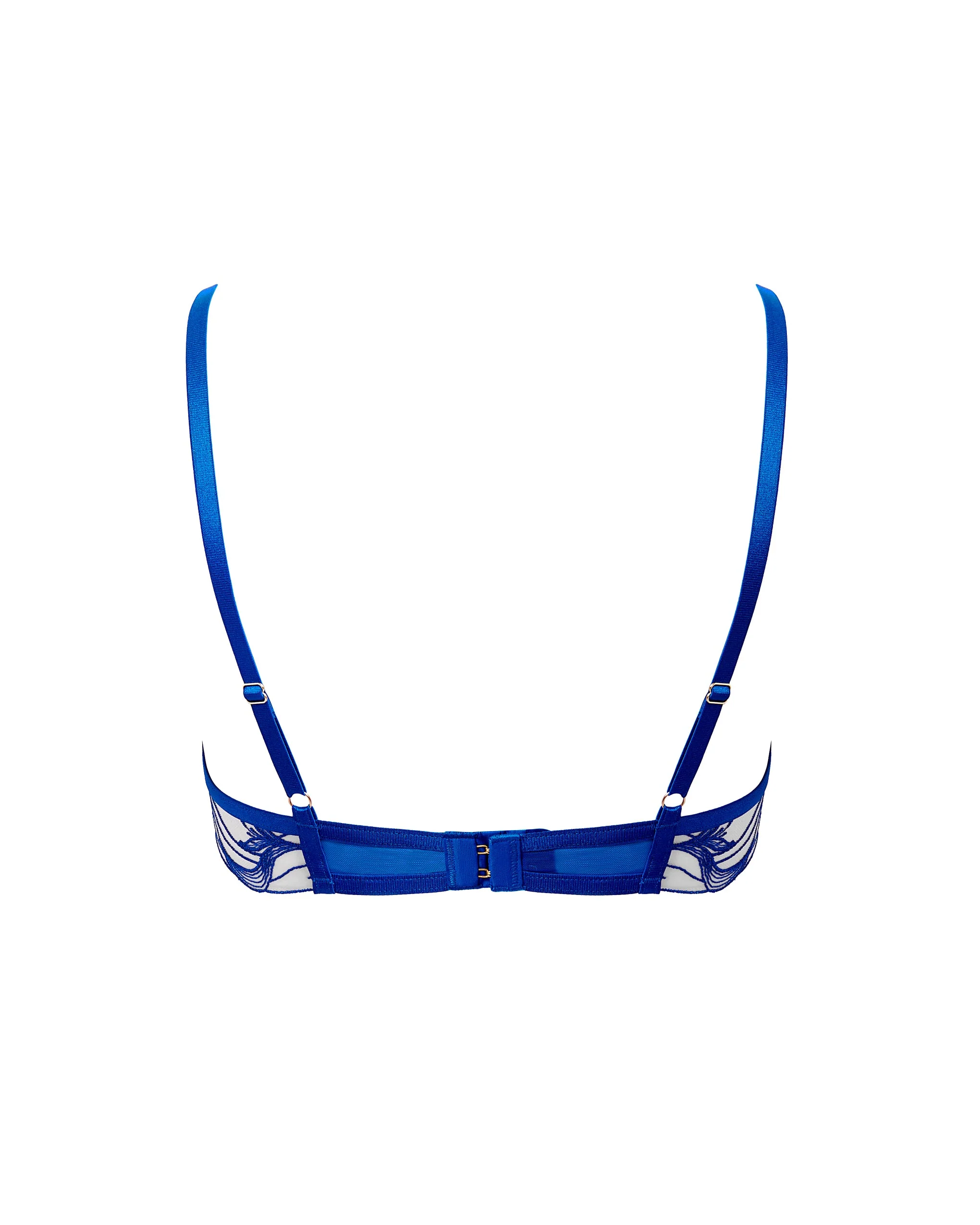 Monique Floral Embroidered Bra Blue - Image 6