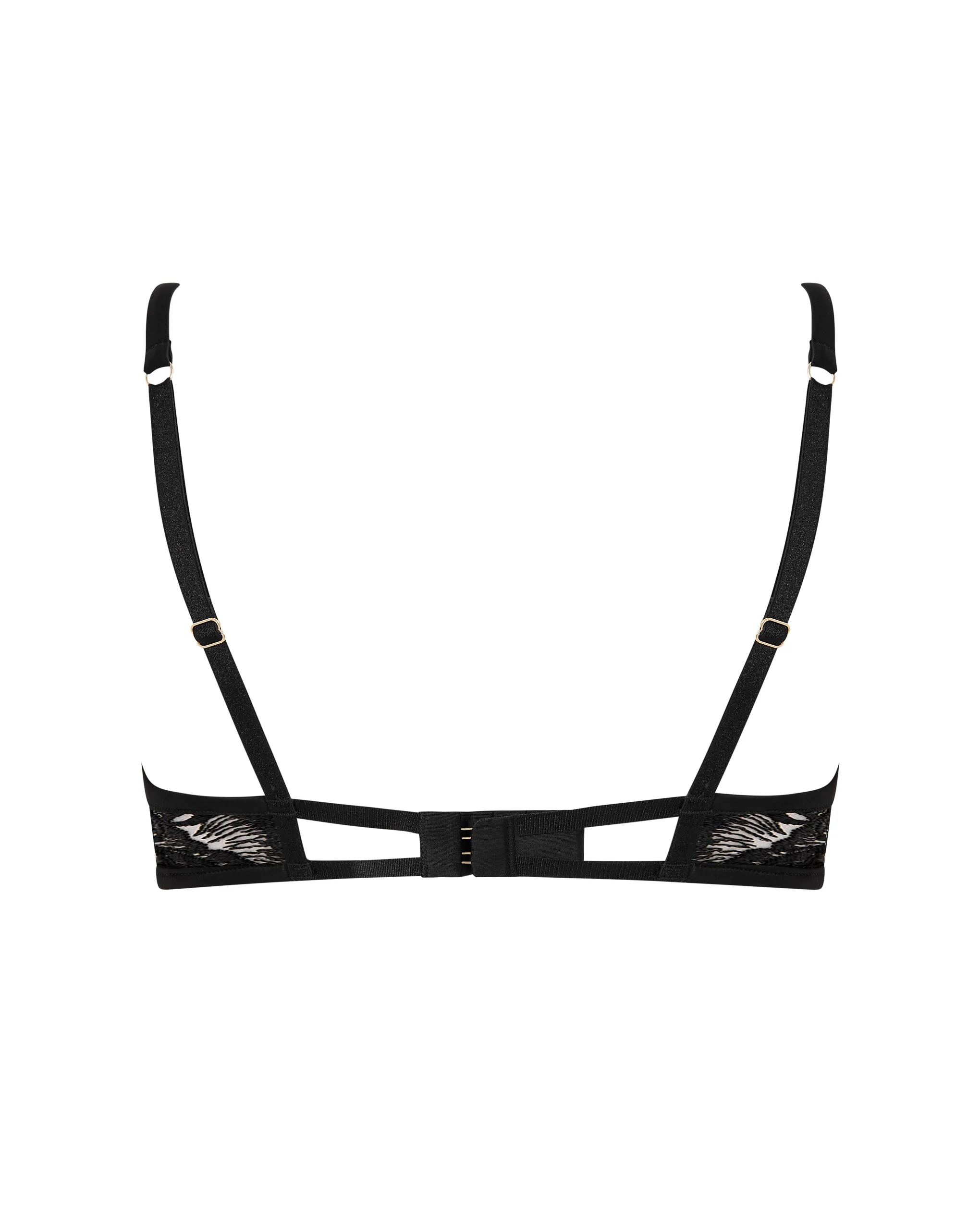 Morelle Embroidered Sheer Bra Black - Image 6