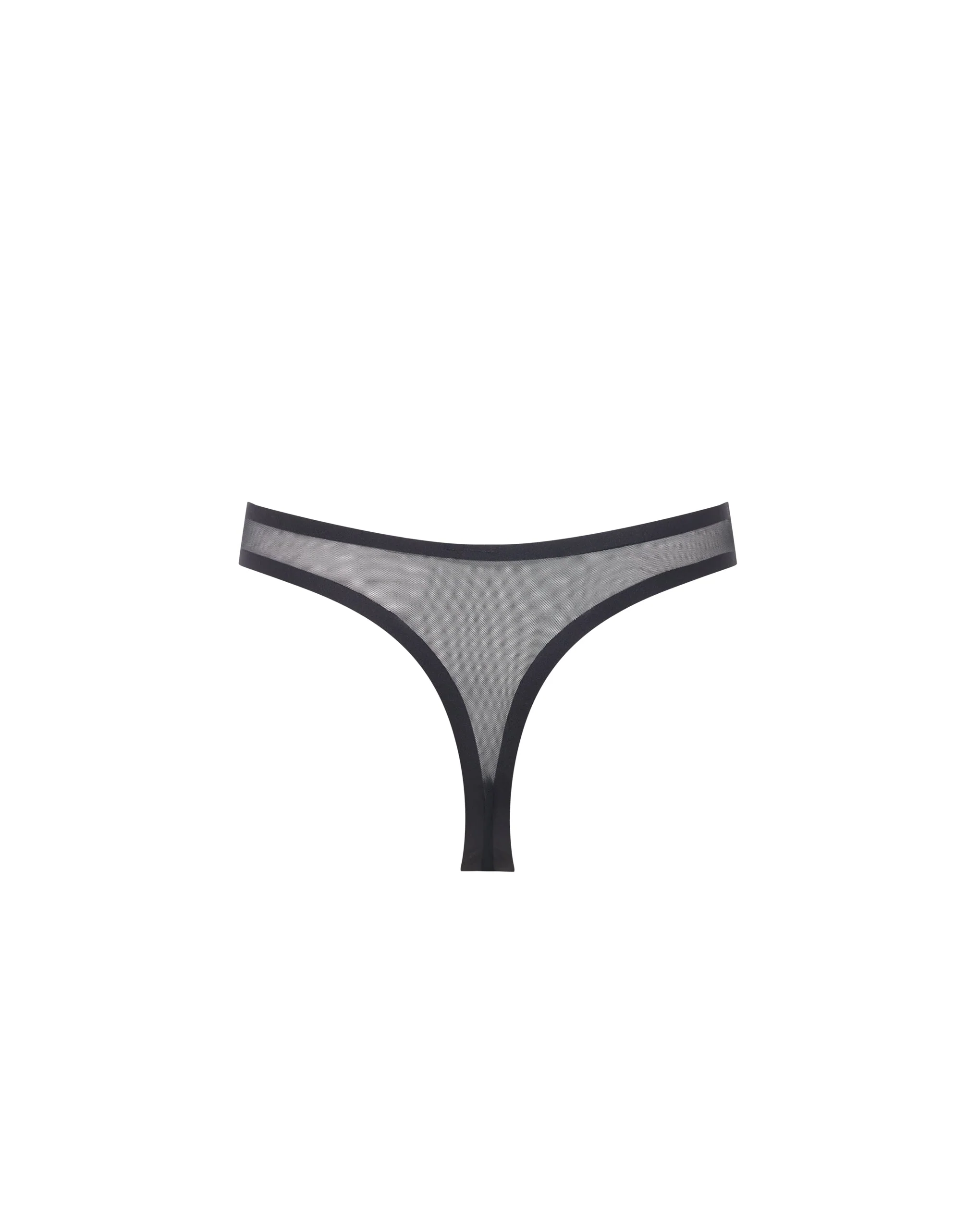 Naomi High-Waisted Mesh Thong Black - Image 6