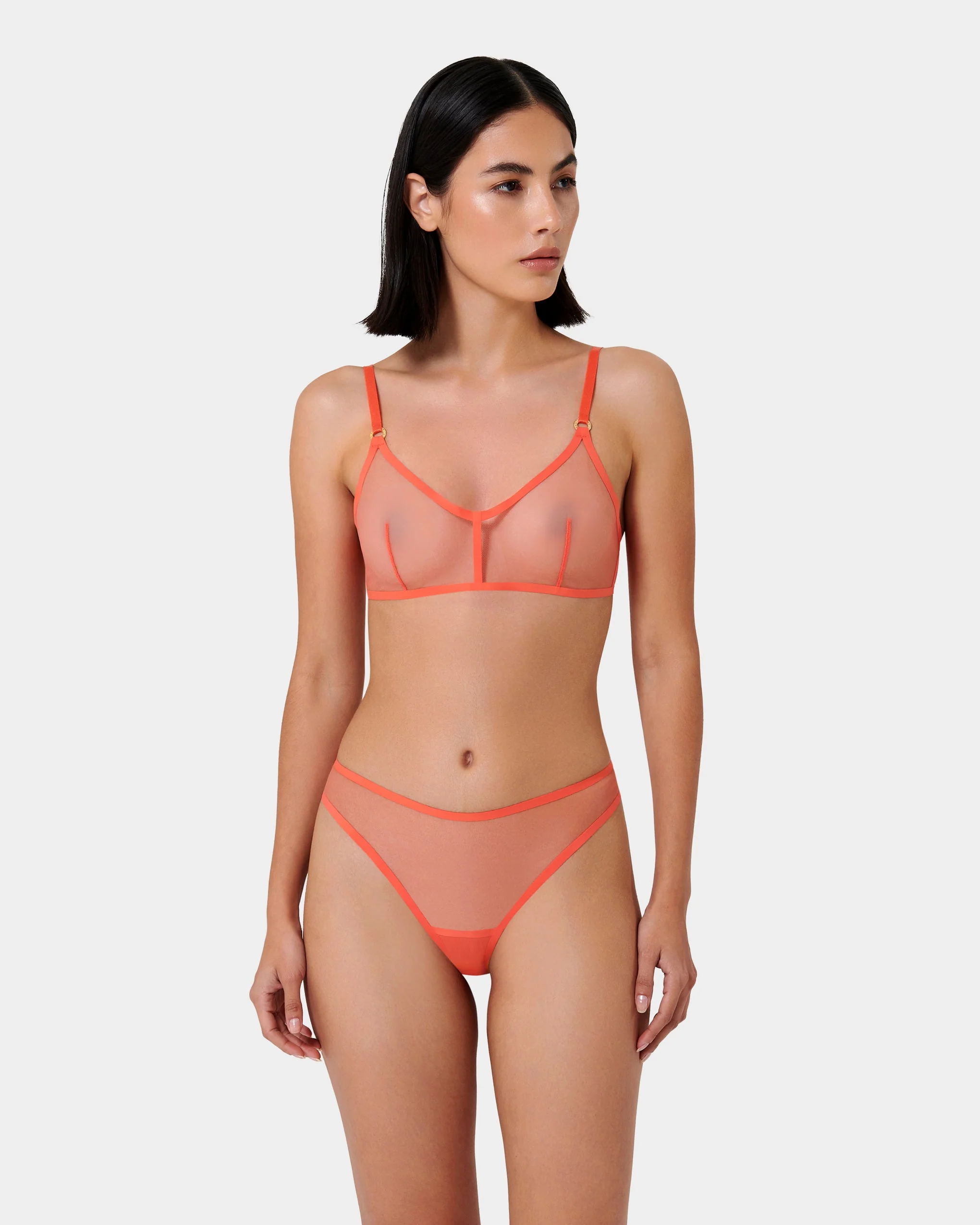 Naomi Mesh Bralette Coral - Image 2