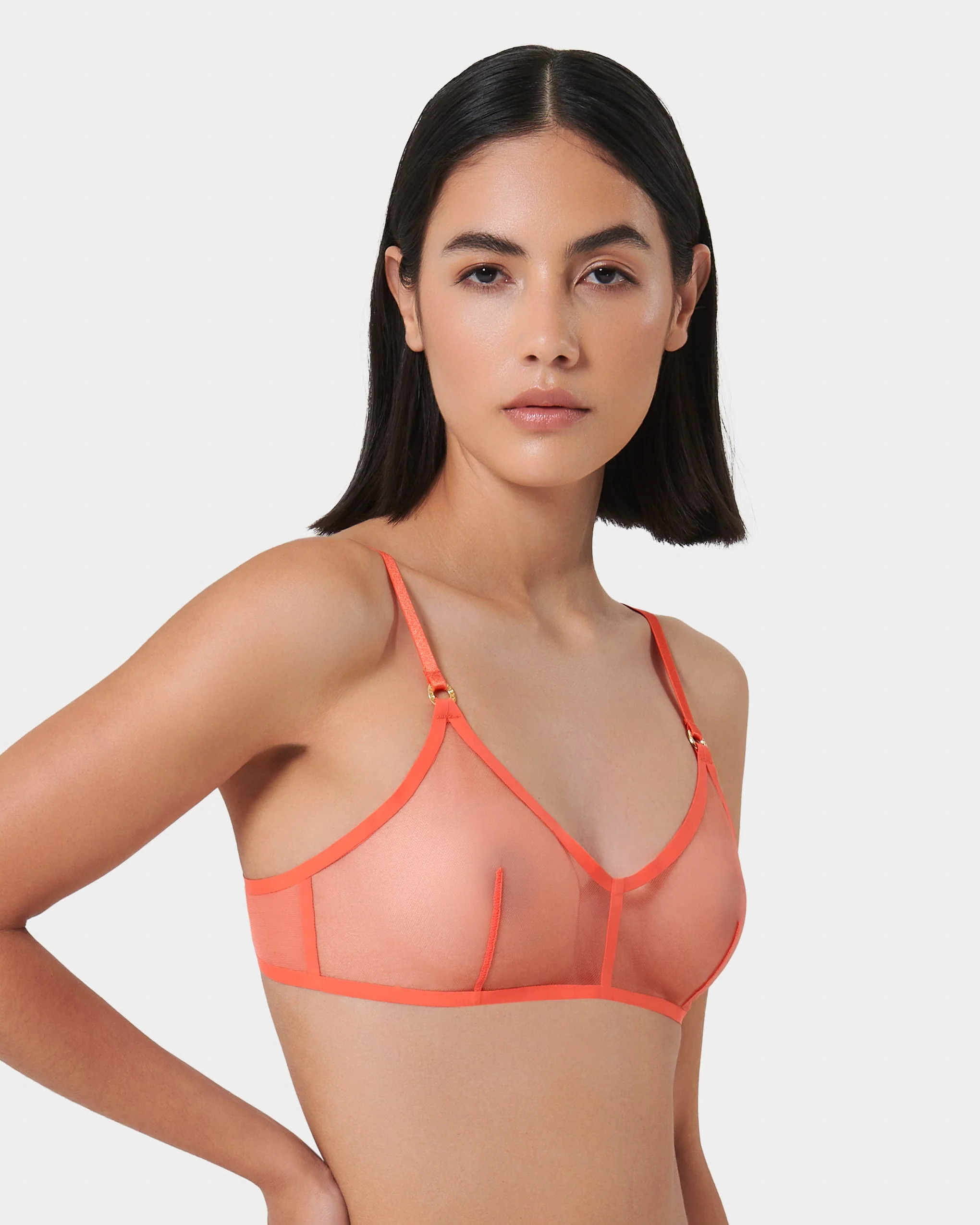 Naomi Mesh Bralette Coral - Image 7