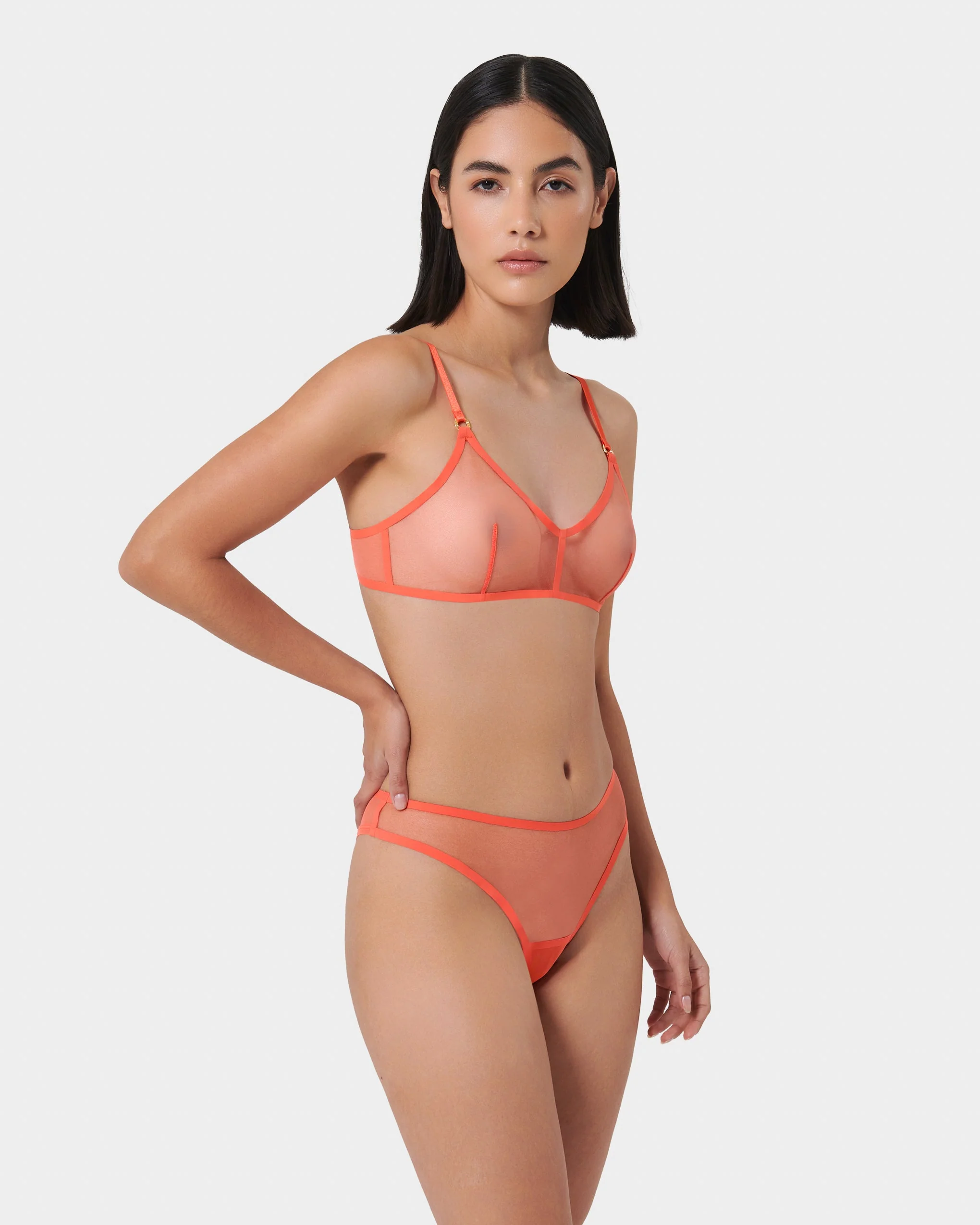 Naomi Mesh Bralette Coral - Image 9