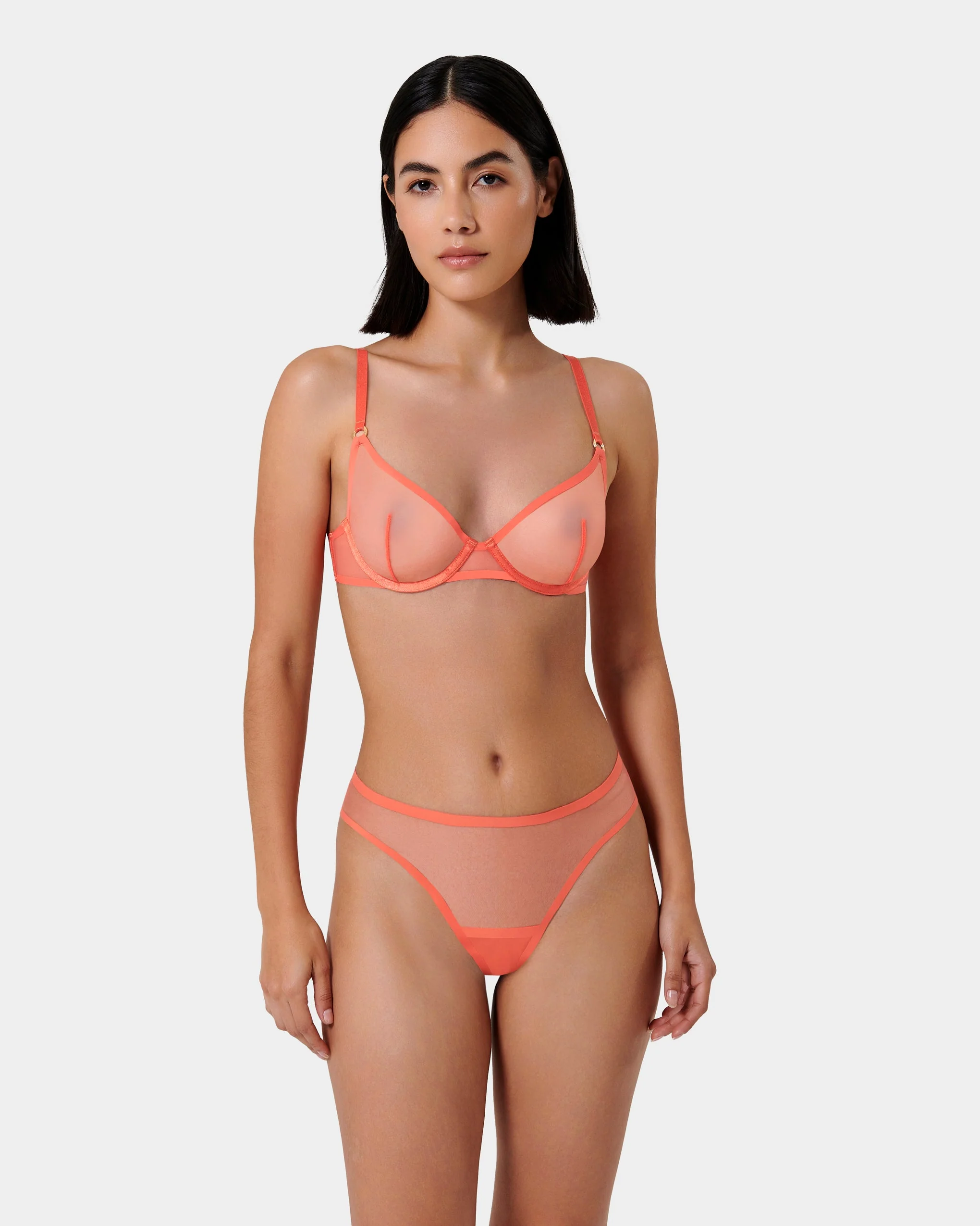 Naomi Mesh Thong Coral - Image 2