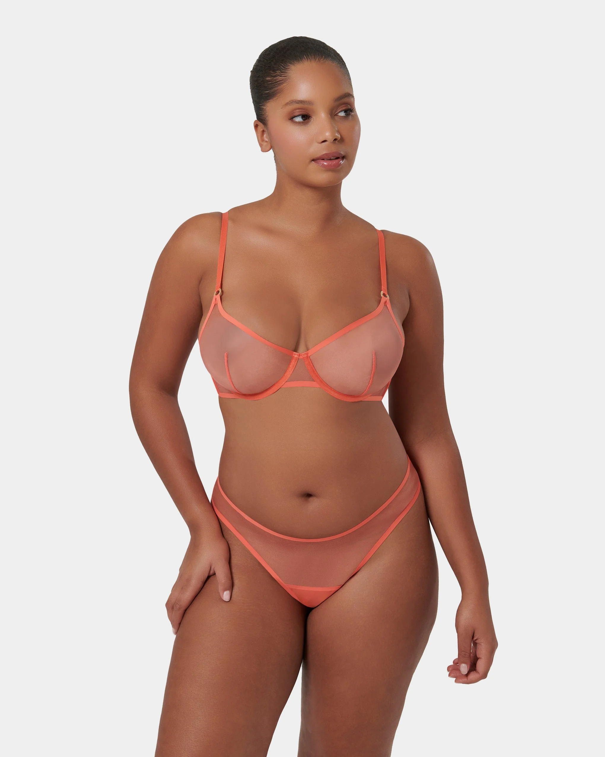 Naomi Mesh Thong Coral - Image 9