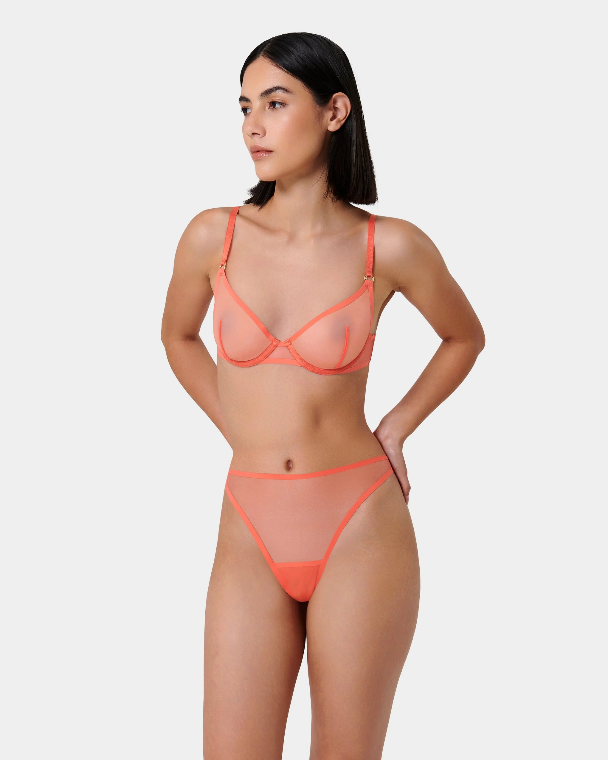 Naomi Mesh Bra Coral - Image 2