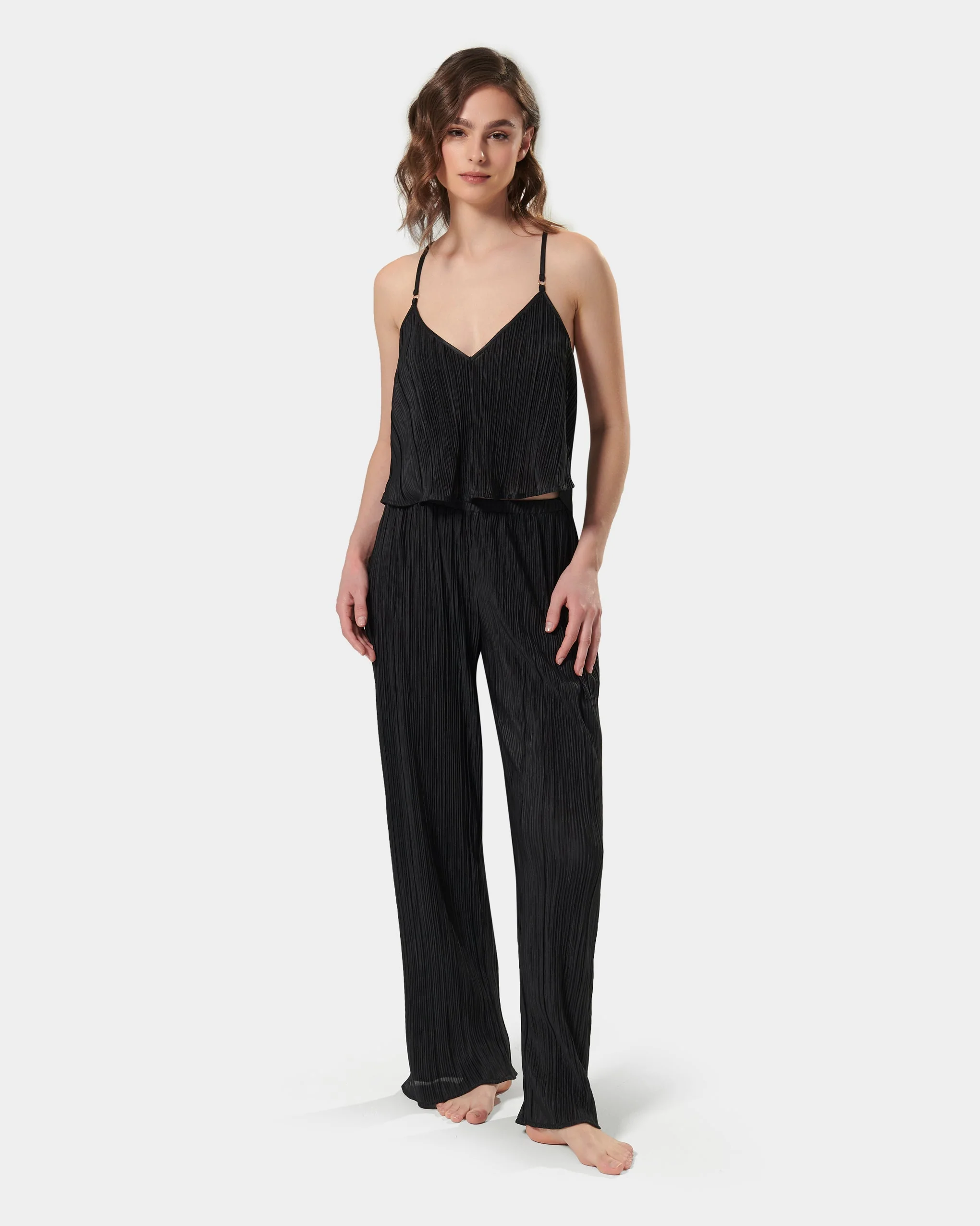 Neeson Cami and Trouser Set Black - Image 8