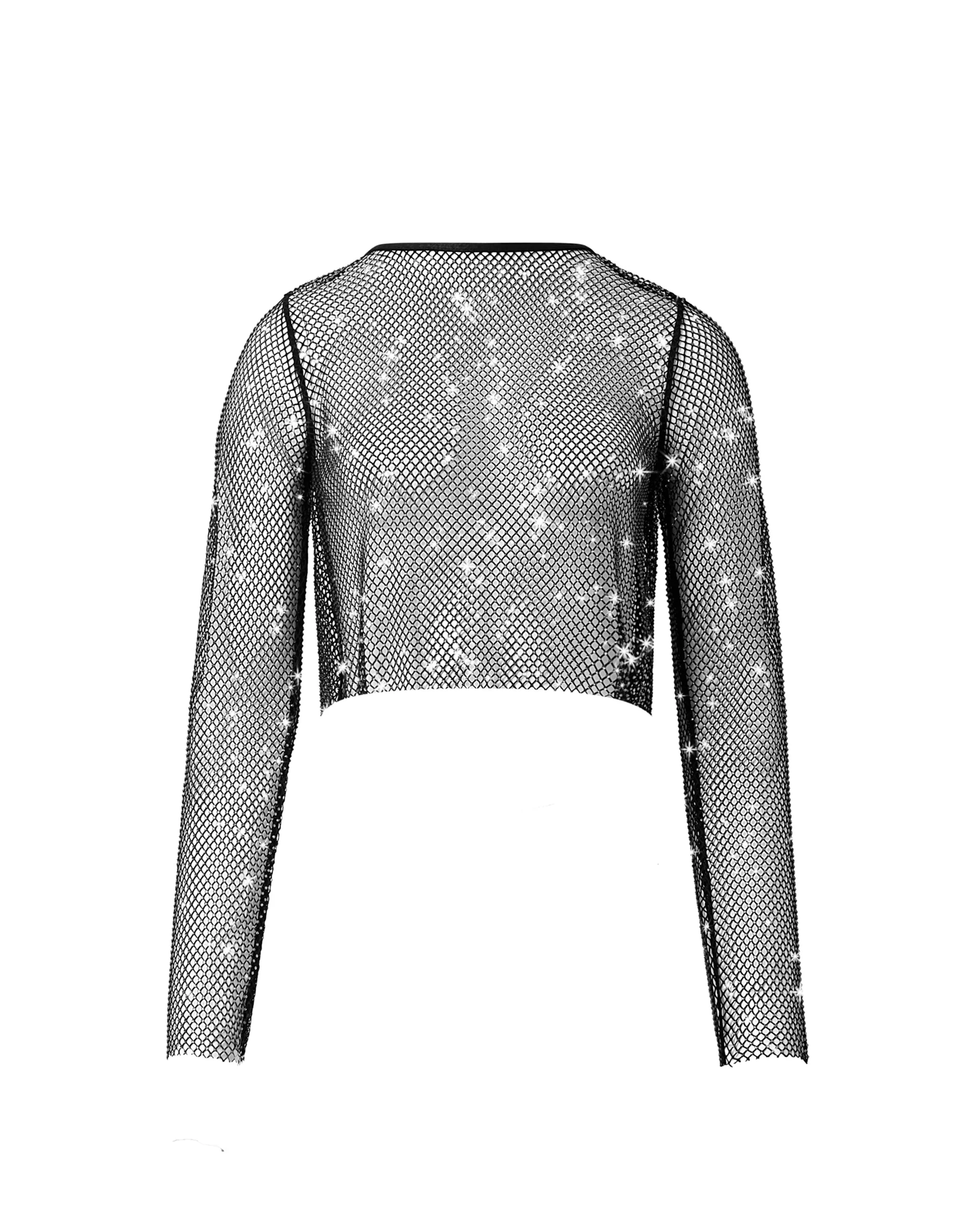 Noor Sheer Mesh Top Black - Image 5