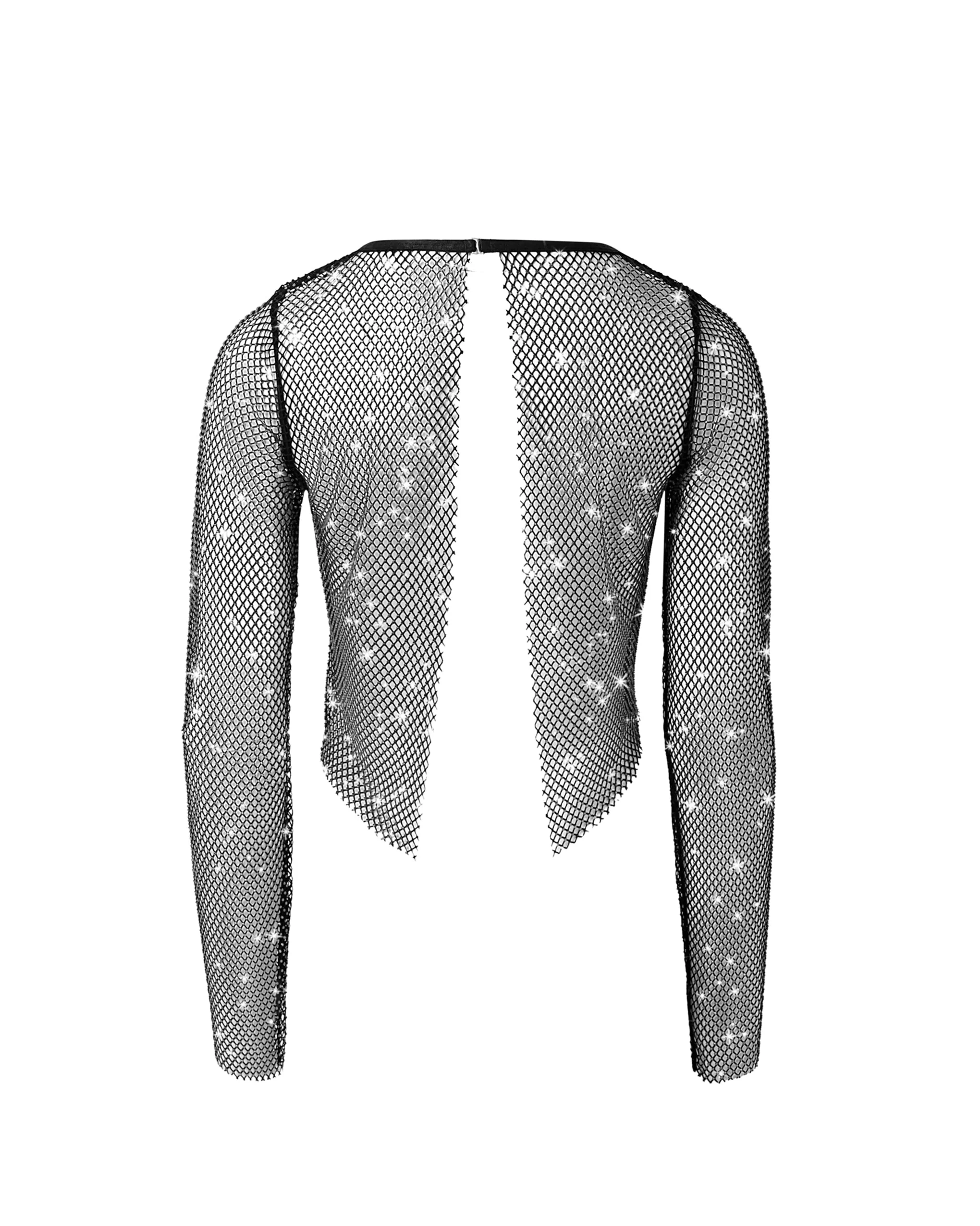 Noor Sheer Mesh Top Black - Image 6