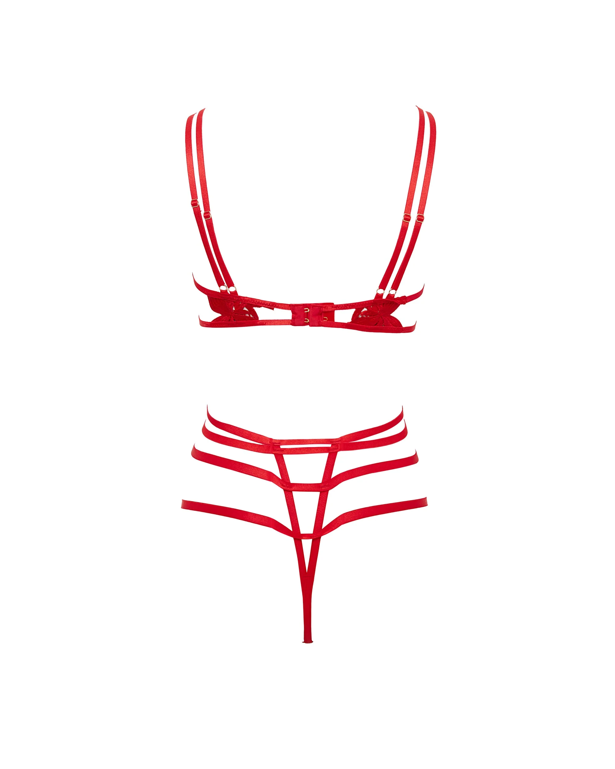 Ophelia Open Bodysuit Red - Image 6