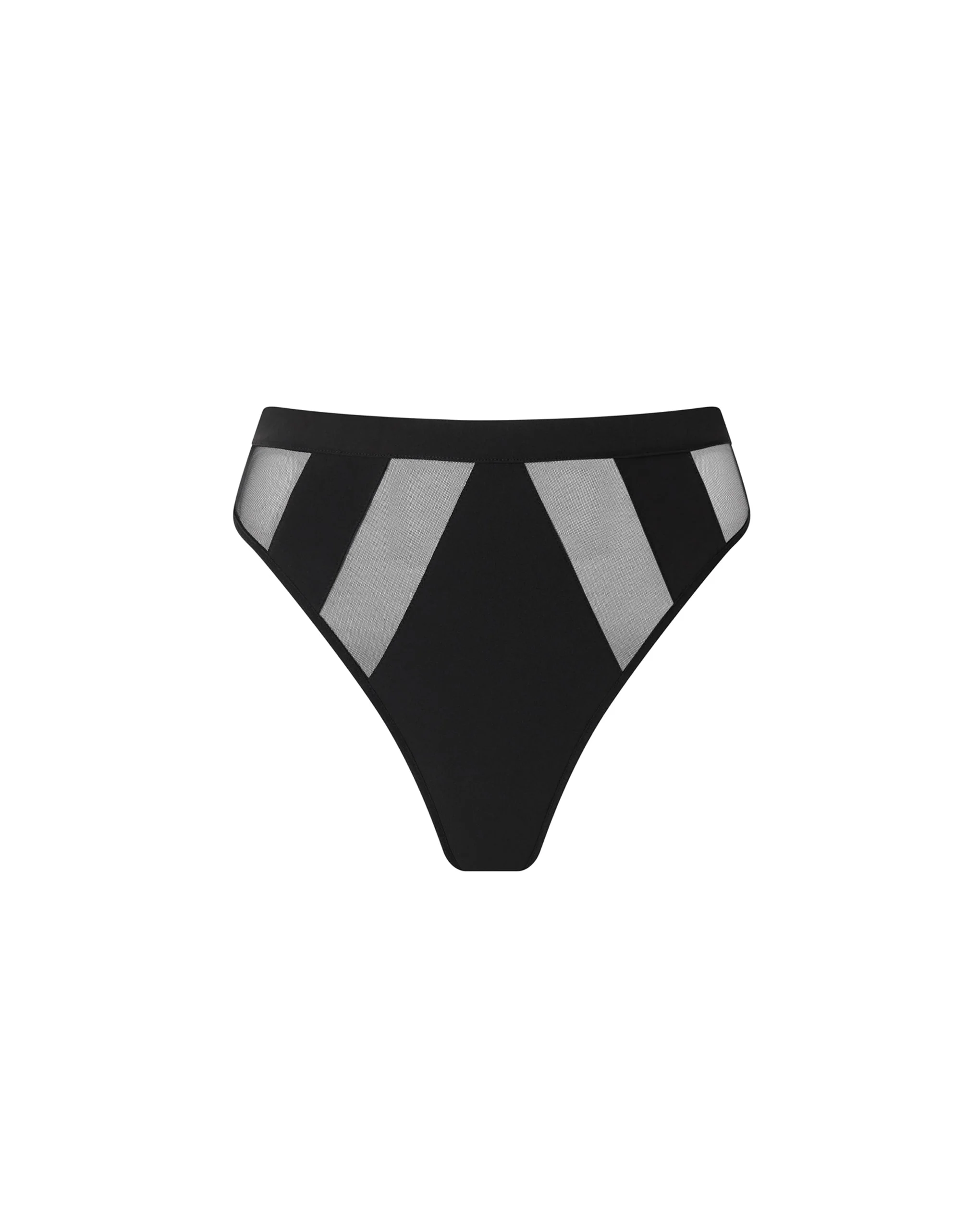 Orla High Waisted Mesh Thong Black - Image 5