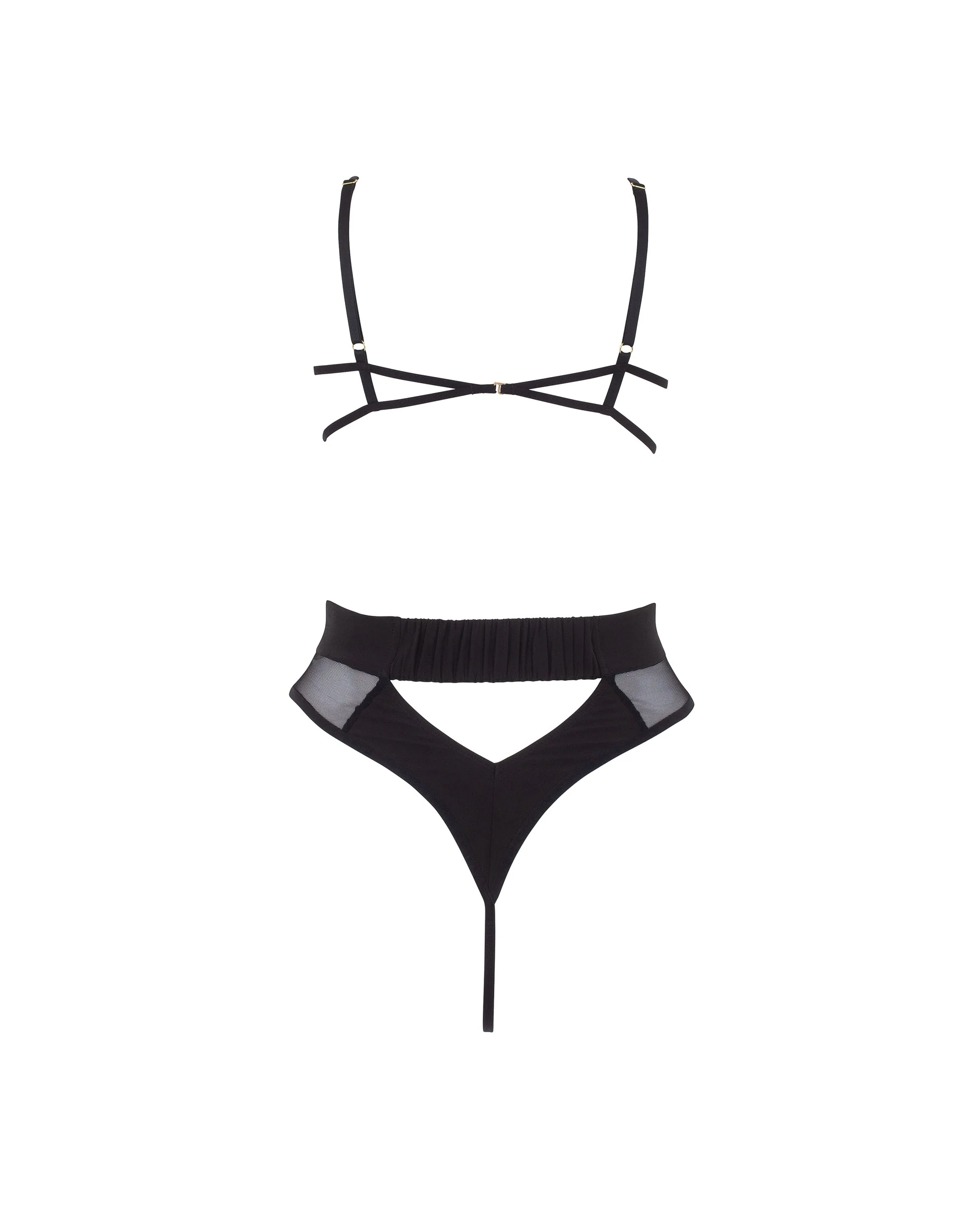 Orla Sheer Mesh Bodysuit Black - Image 6