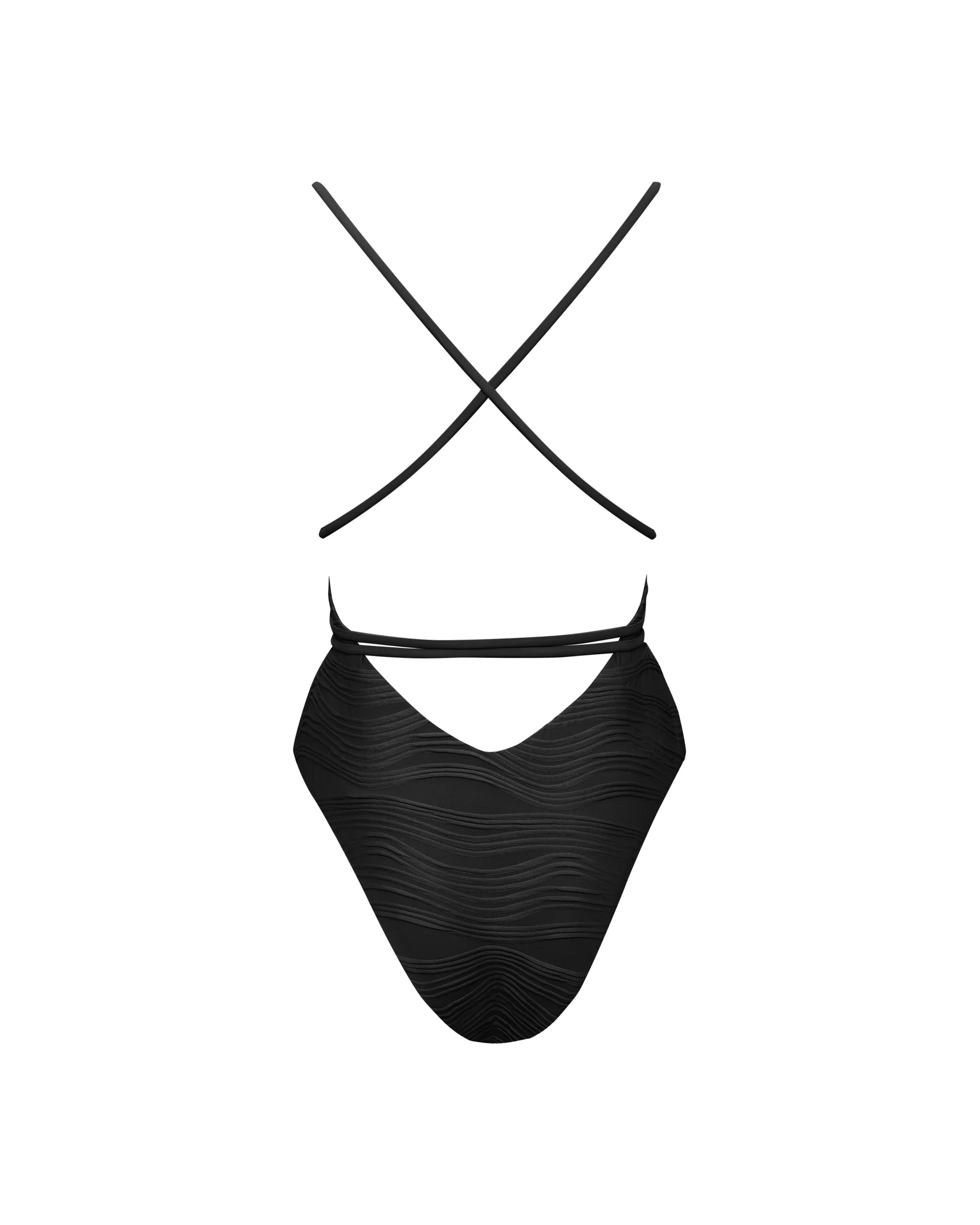 Orta Multi-Way Plunge Swimsuit Black - Image 6
