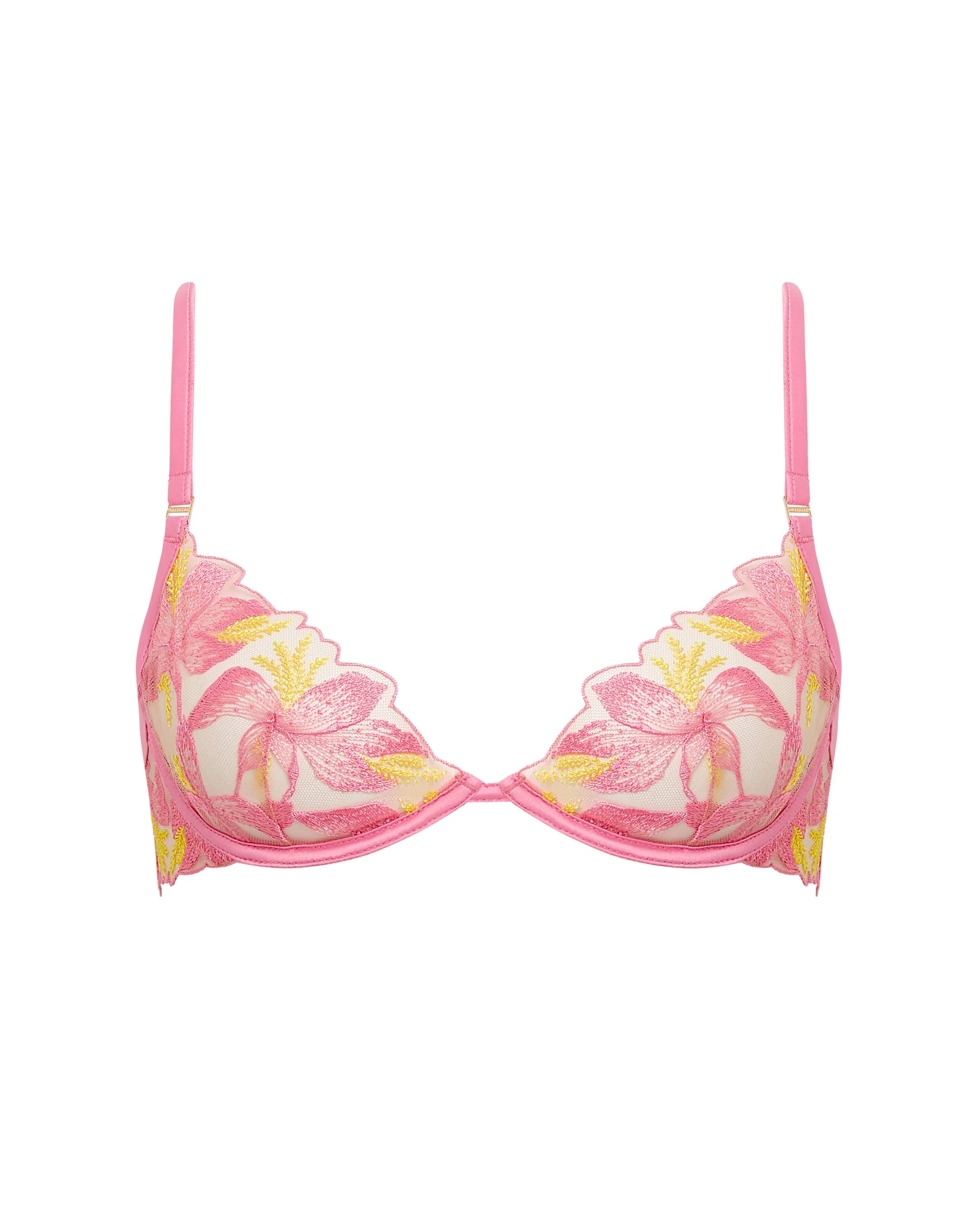 Patrice Sheer Bra Pink/Yellow - Image 5