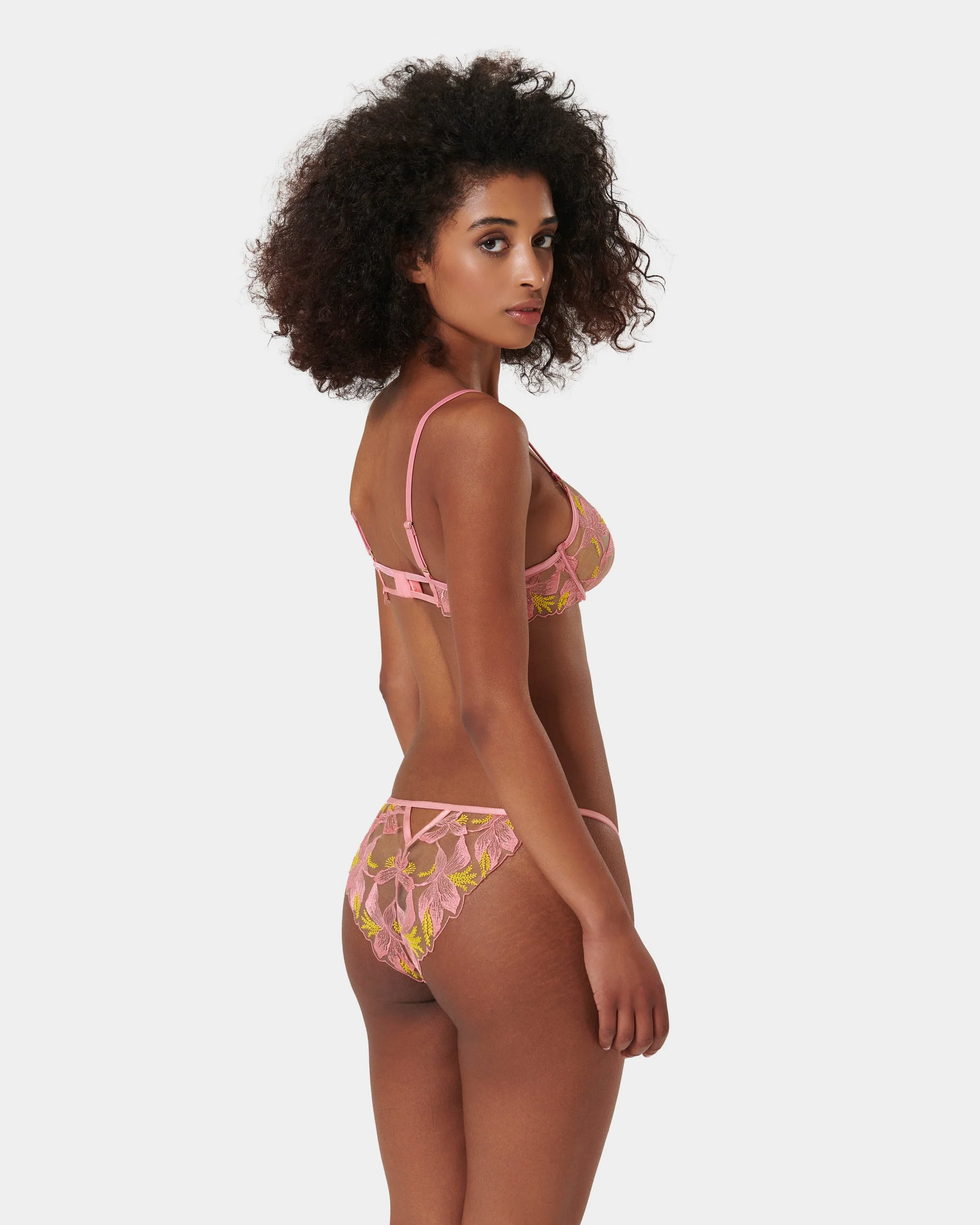 Patrice Sheer Bra Pink/Yellow - Image 9
