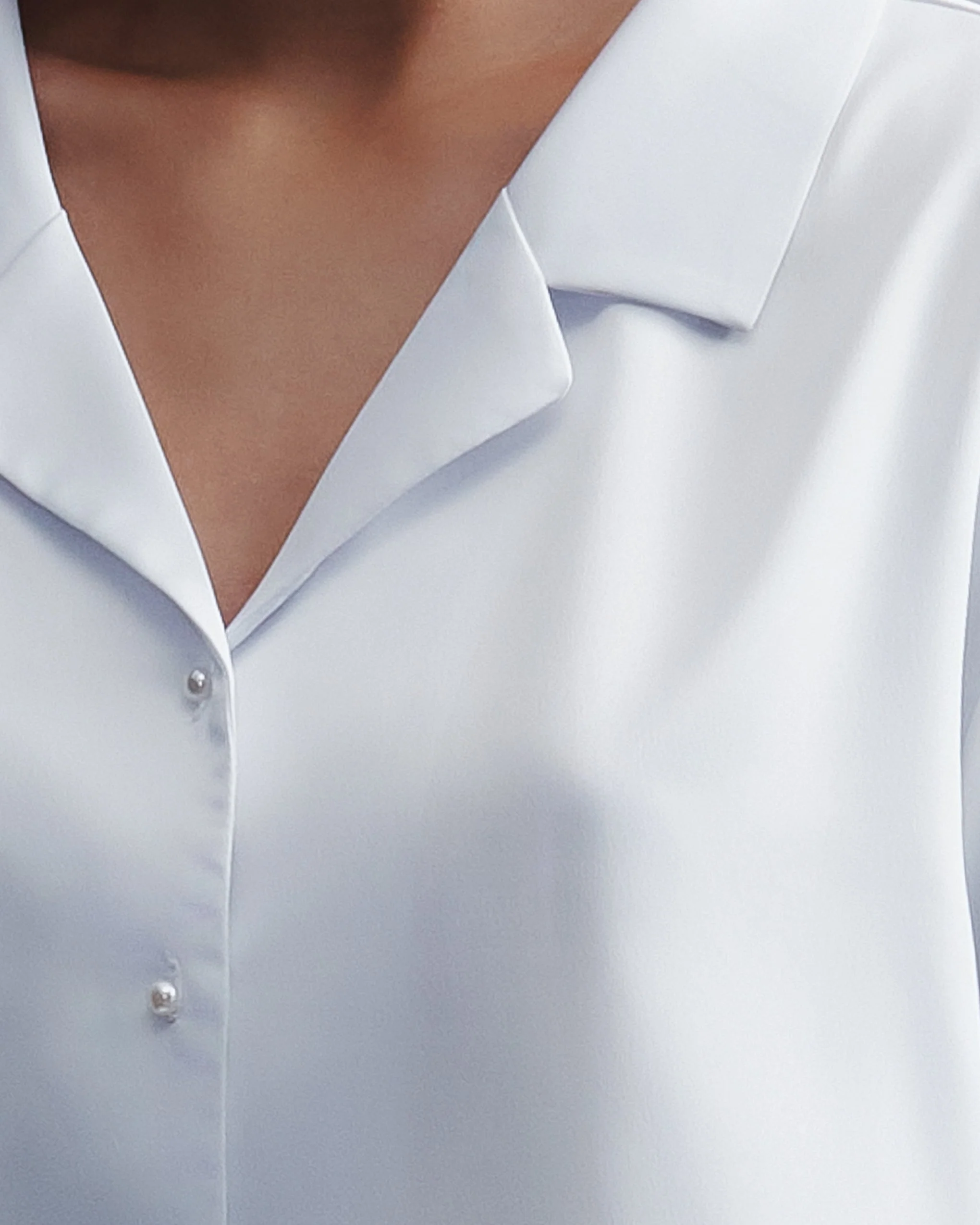 Pearl Luxury Satin Shirt White/Pearl - Image 4