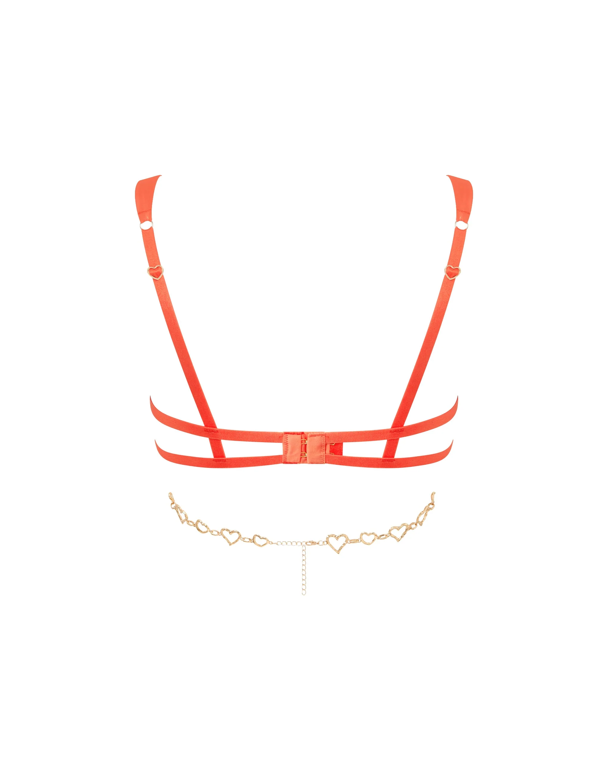 Phoenix Open Chain Bra Coral - Image 6