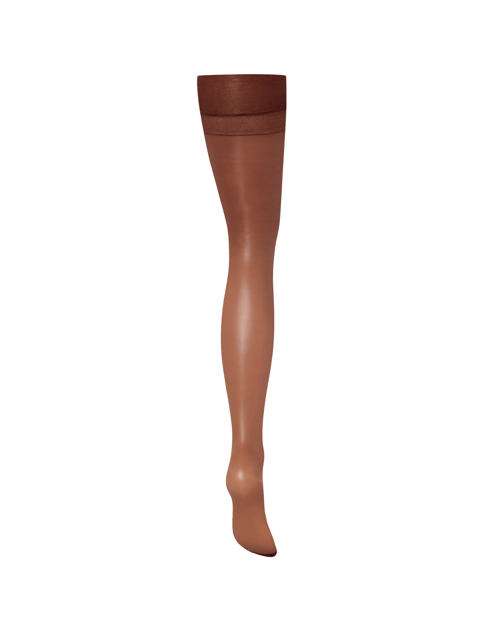 Plain Leg/Plain Top Stockings Caramel - Image 6