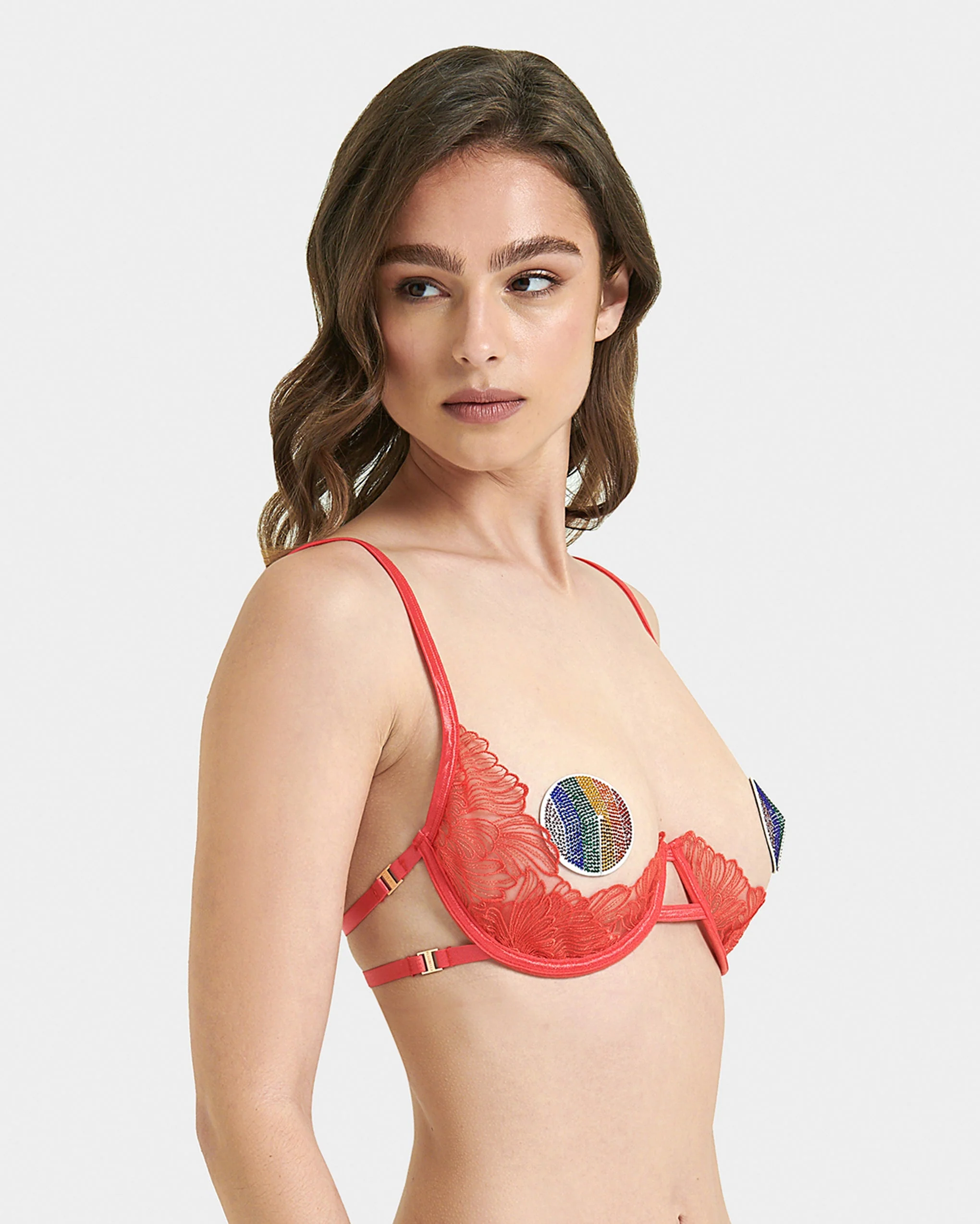 Pride Nipple Pasties Rainbow - Image 3