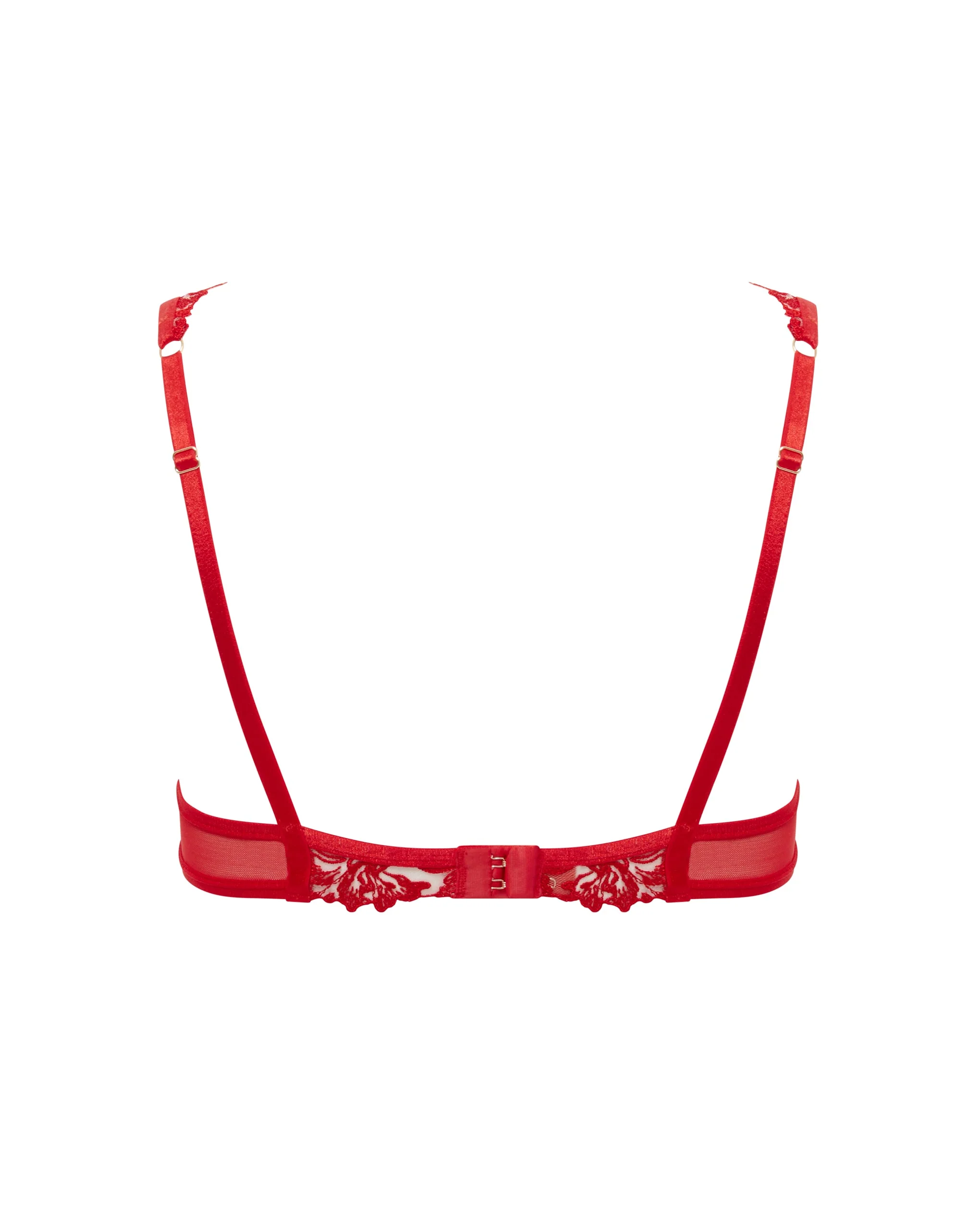 Samara Embroidered Bra Red - Image 6