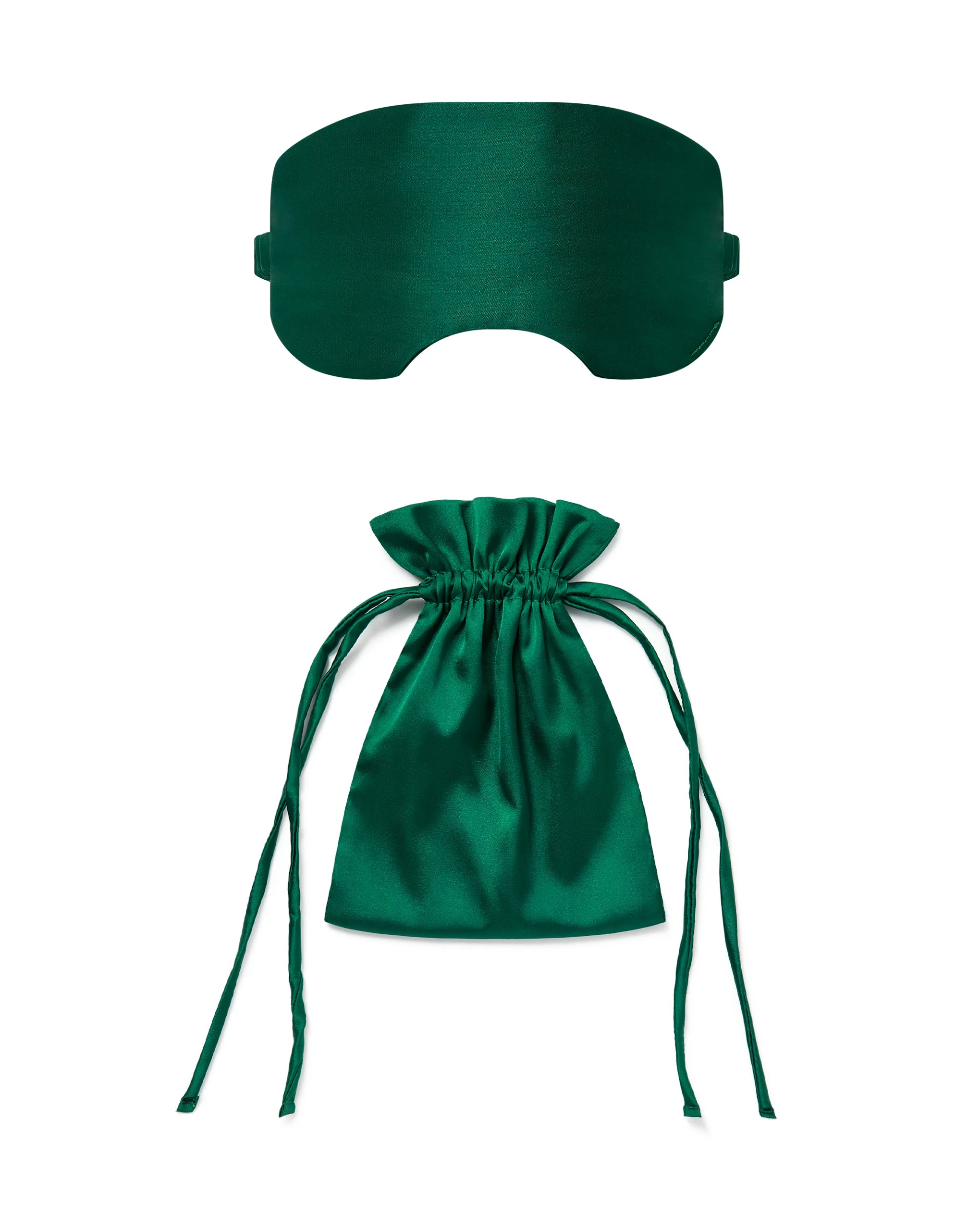 Saskia Luxury Satin Eye Mask Aventurine Green - Image 4