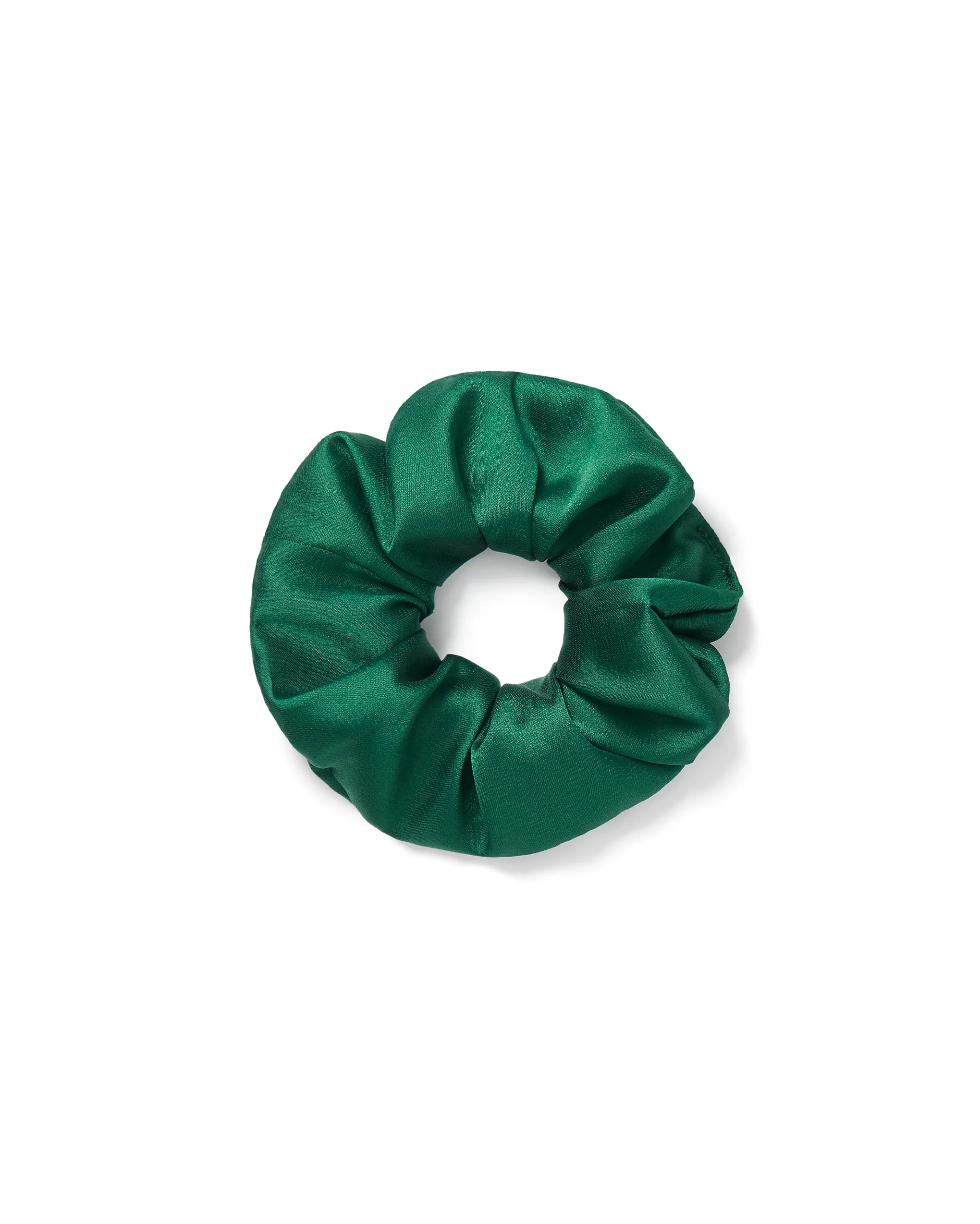 Saskia Luxury Satin Scrunchie Aventurine Green - Image 5