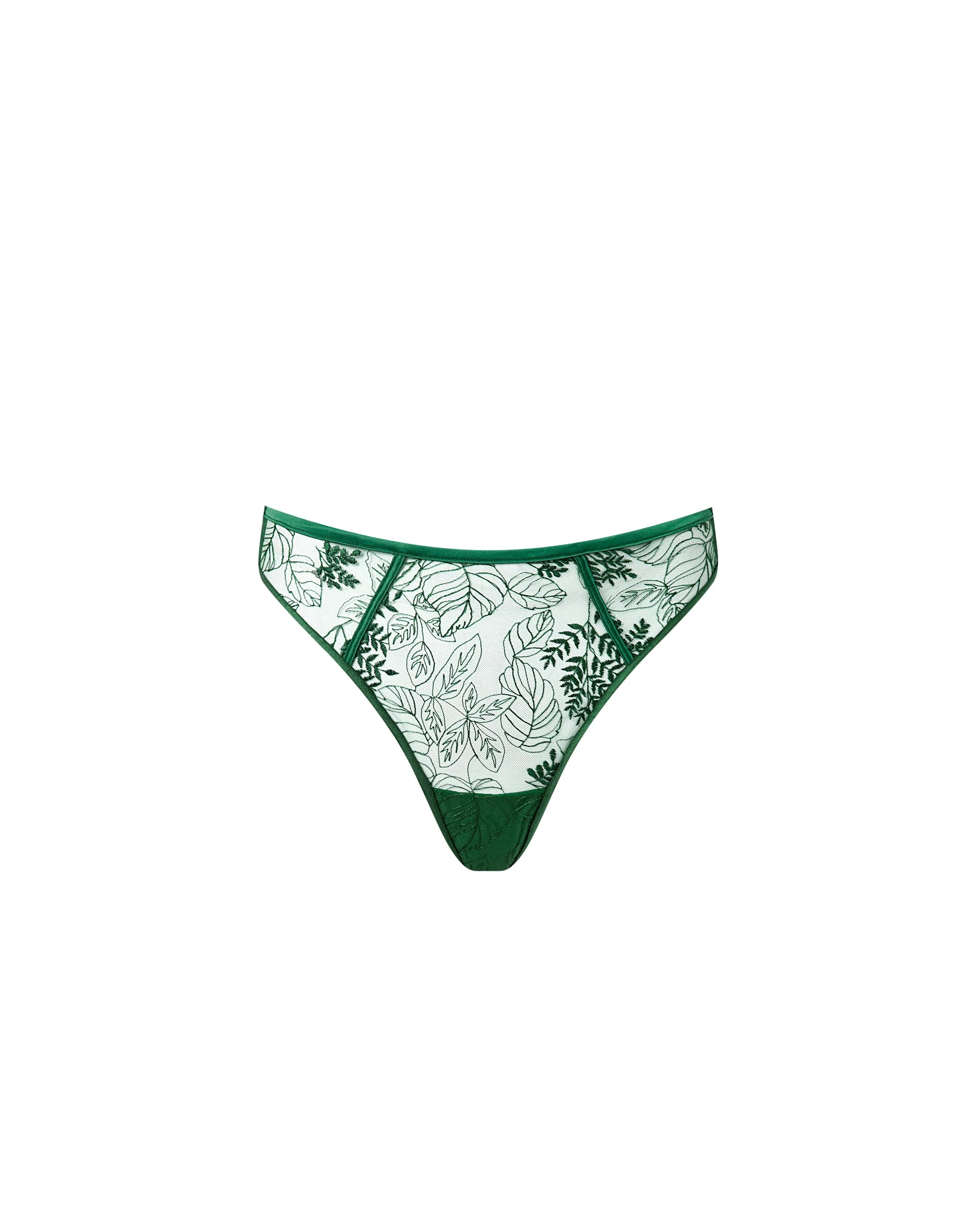 Seraphim Embroidered High-Waisted Thong Black - Image 5