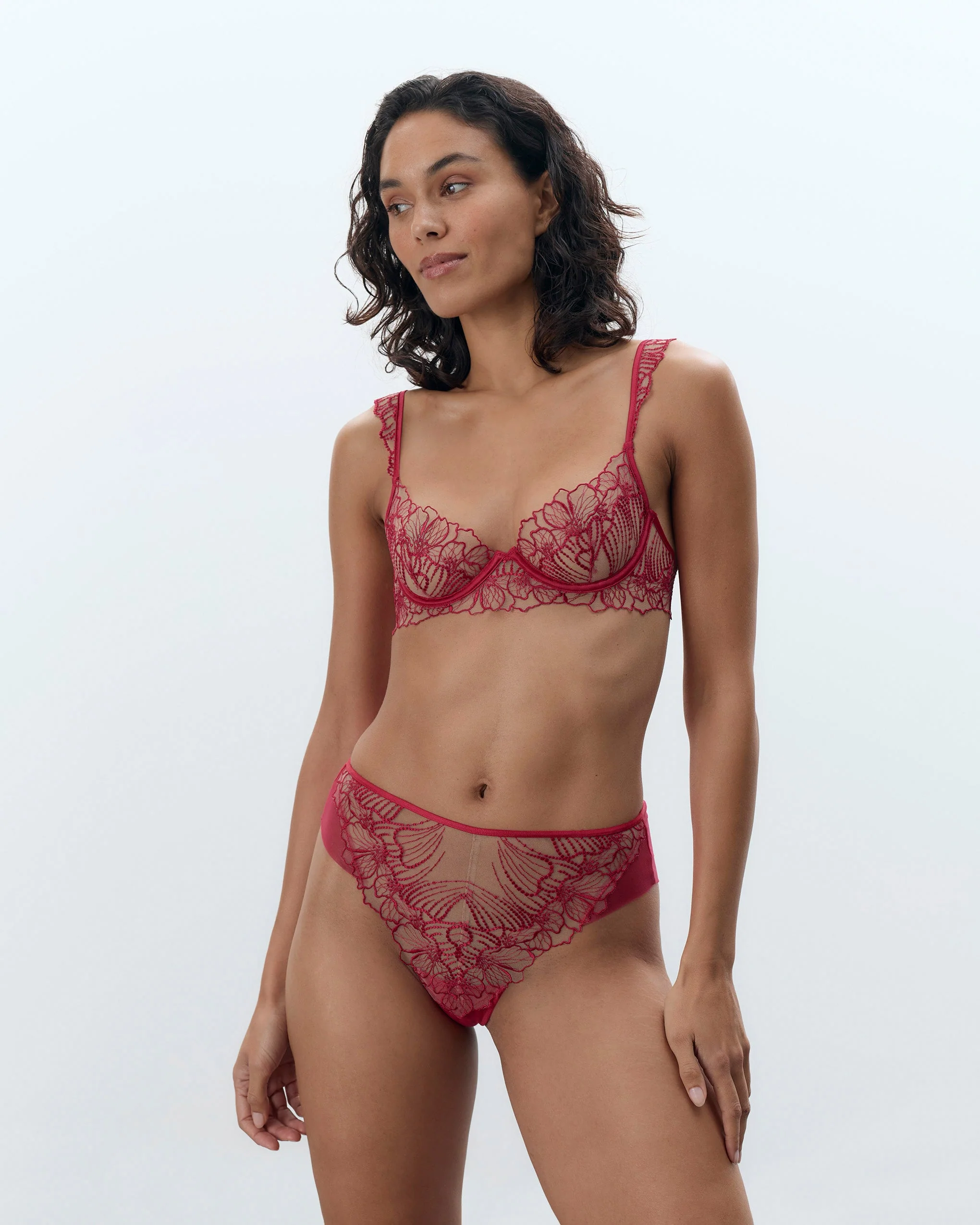 Set: Amarosa Bra & High-Waist Brief Set Pink - Image 2