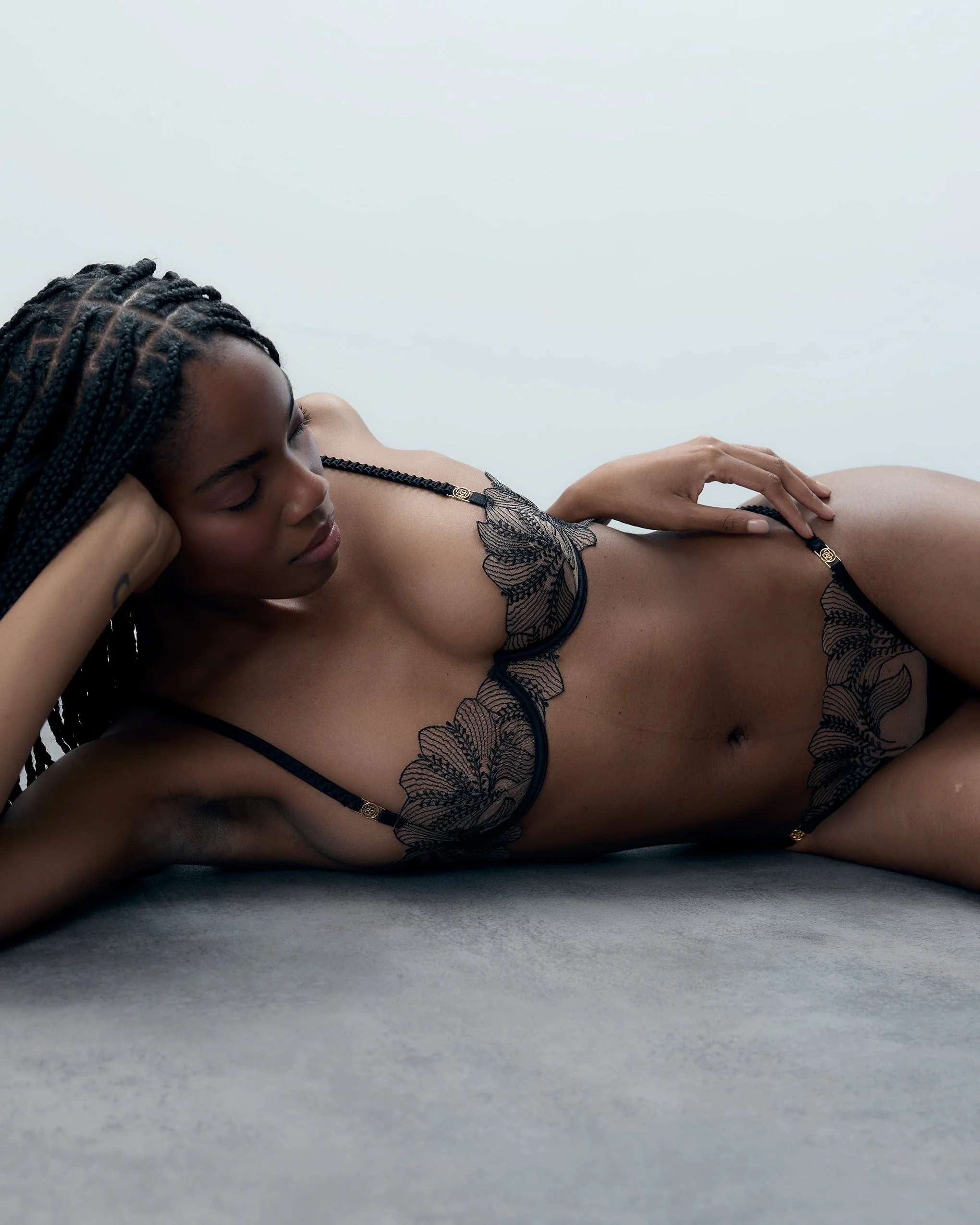 Set: Sadiya Bra & Brief Set Black - Image 4