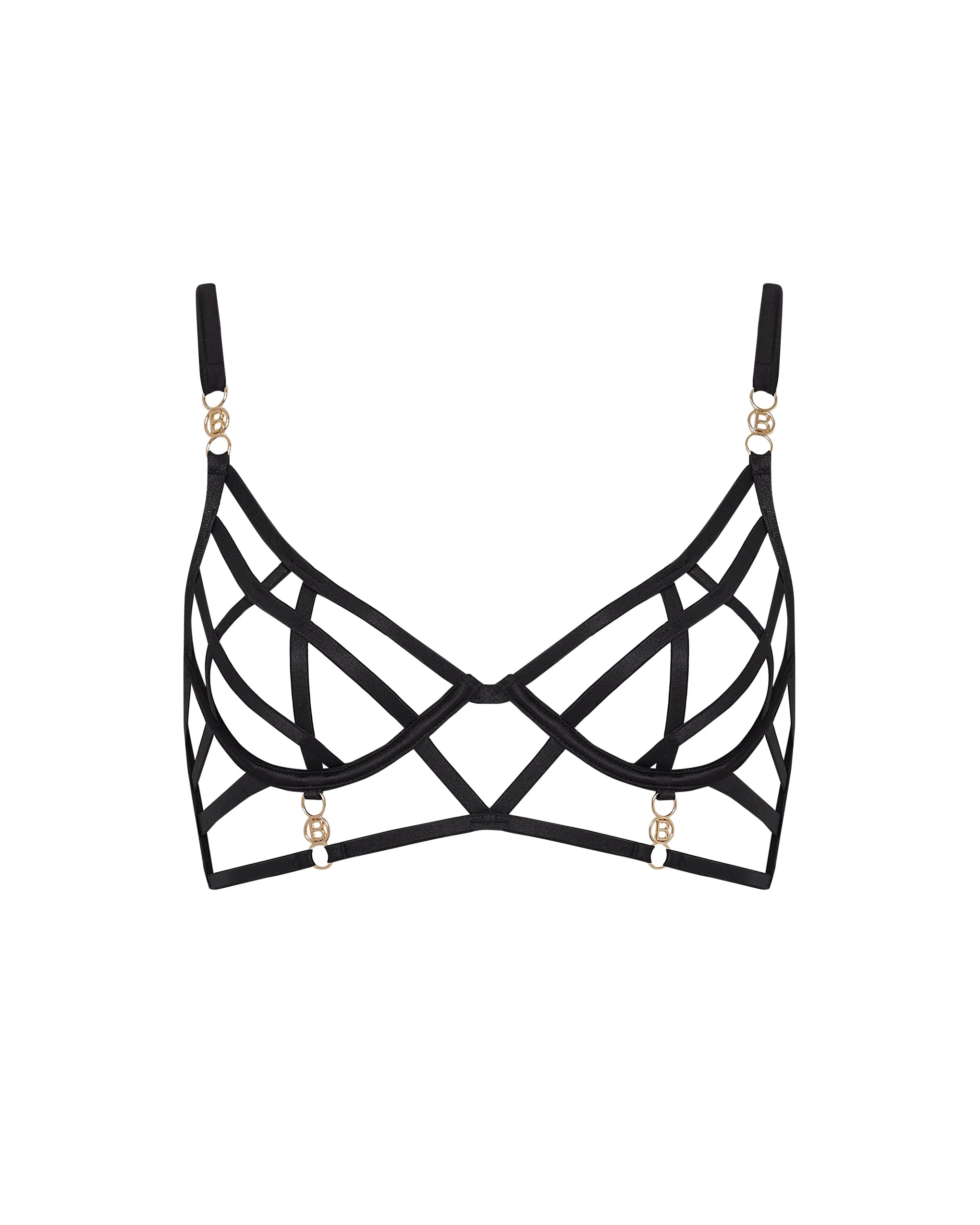 Shirin Open Strappy Bra Black - Image 5