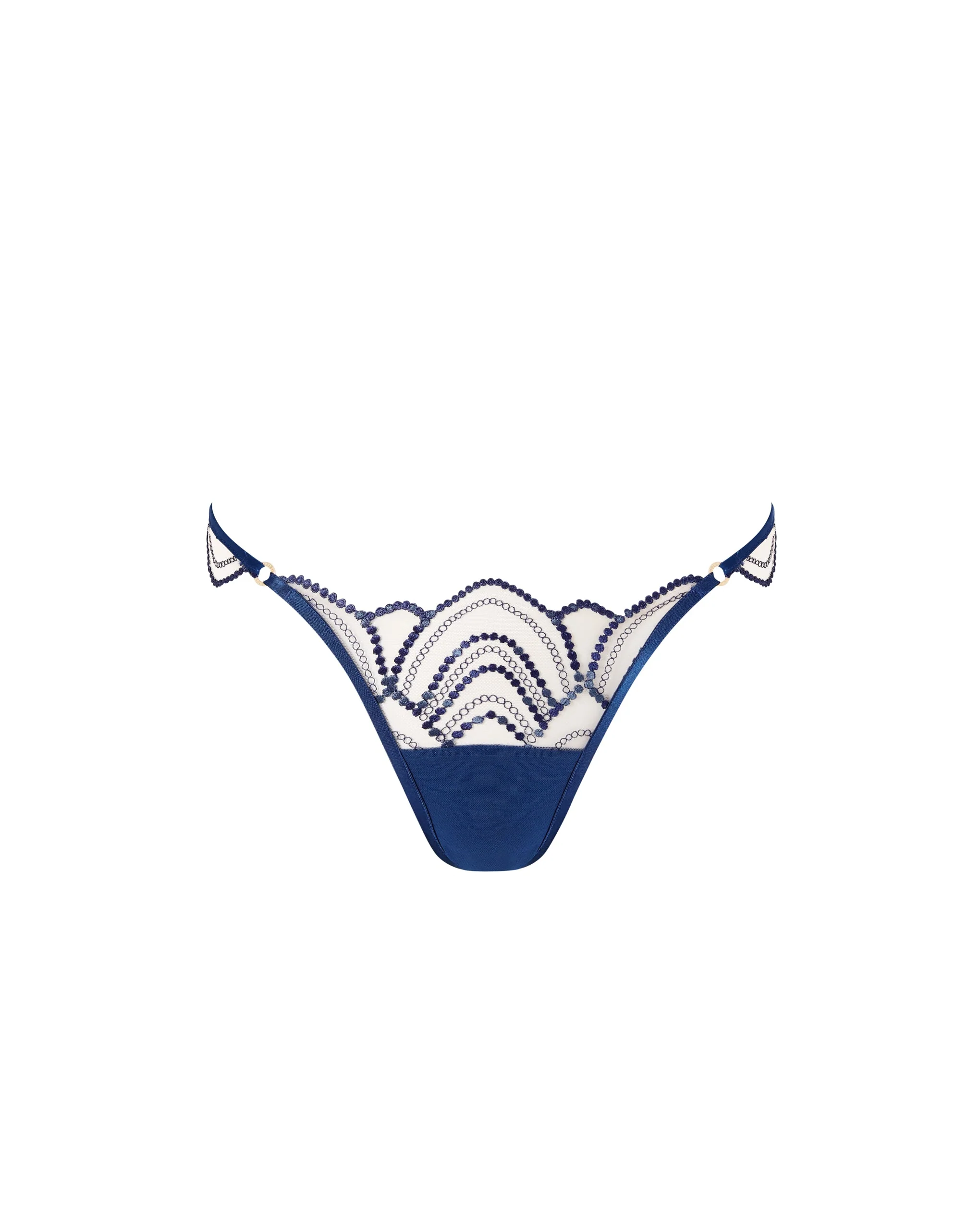 Soraya Embroidered Sheer Brief Blue - Image 5