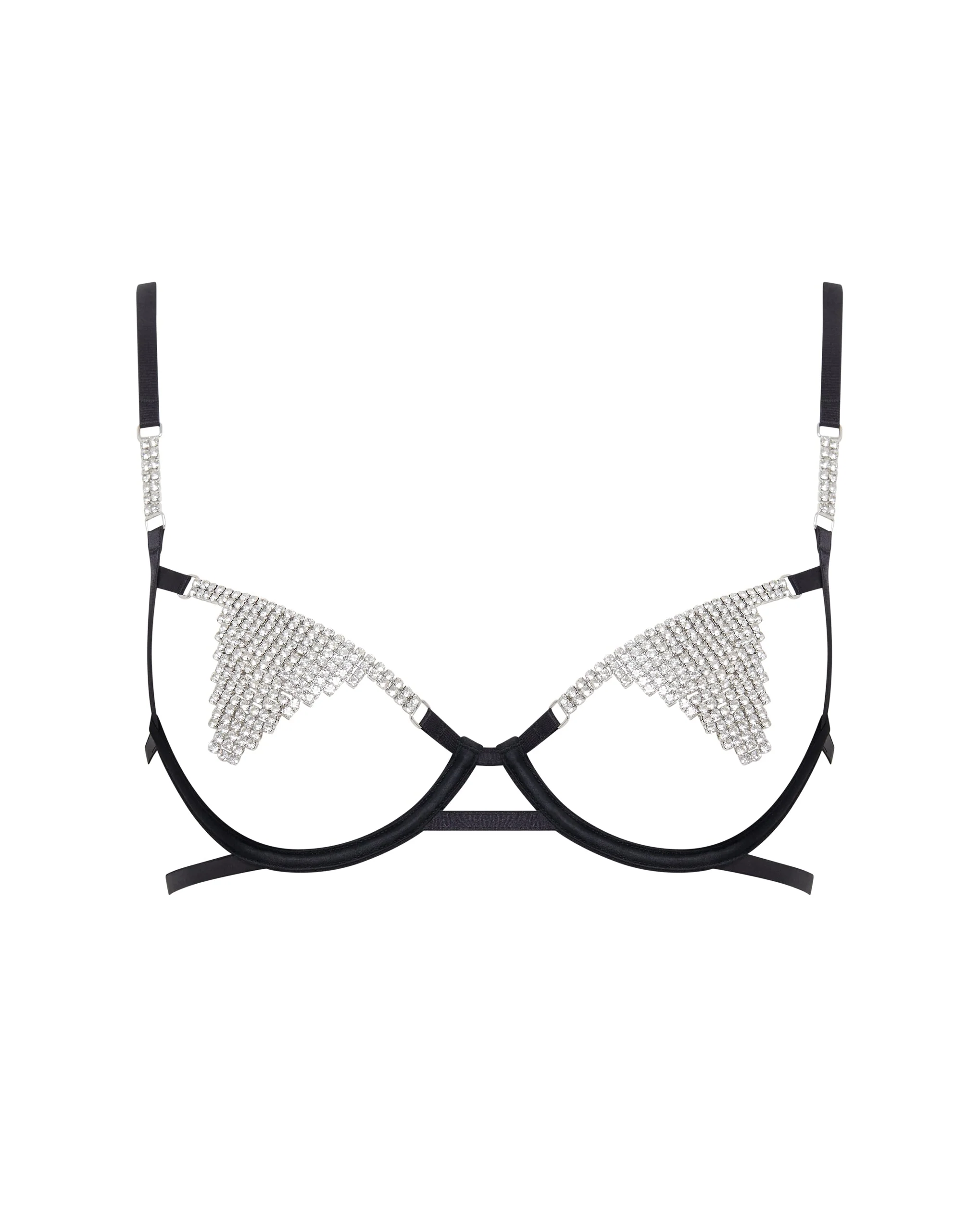 Susu Open Diamante Bra Black - Image 5