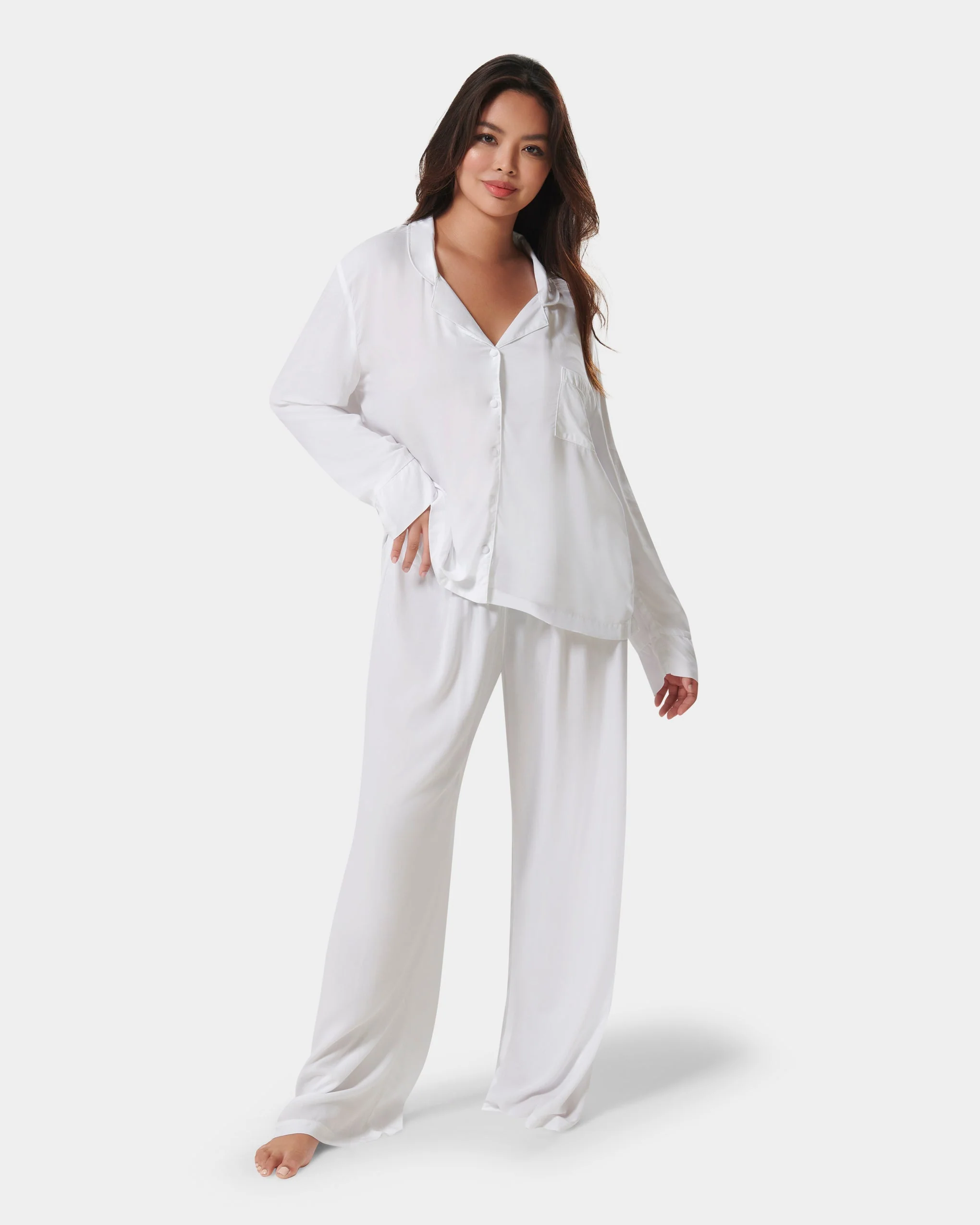 Tarcon Eco Viscose Long Pyjama Set White - Image 8