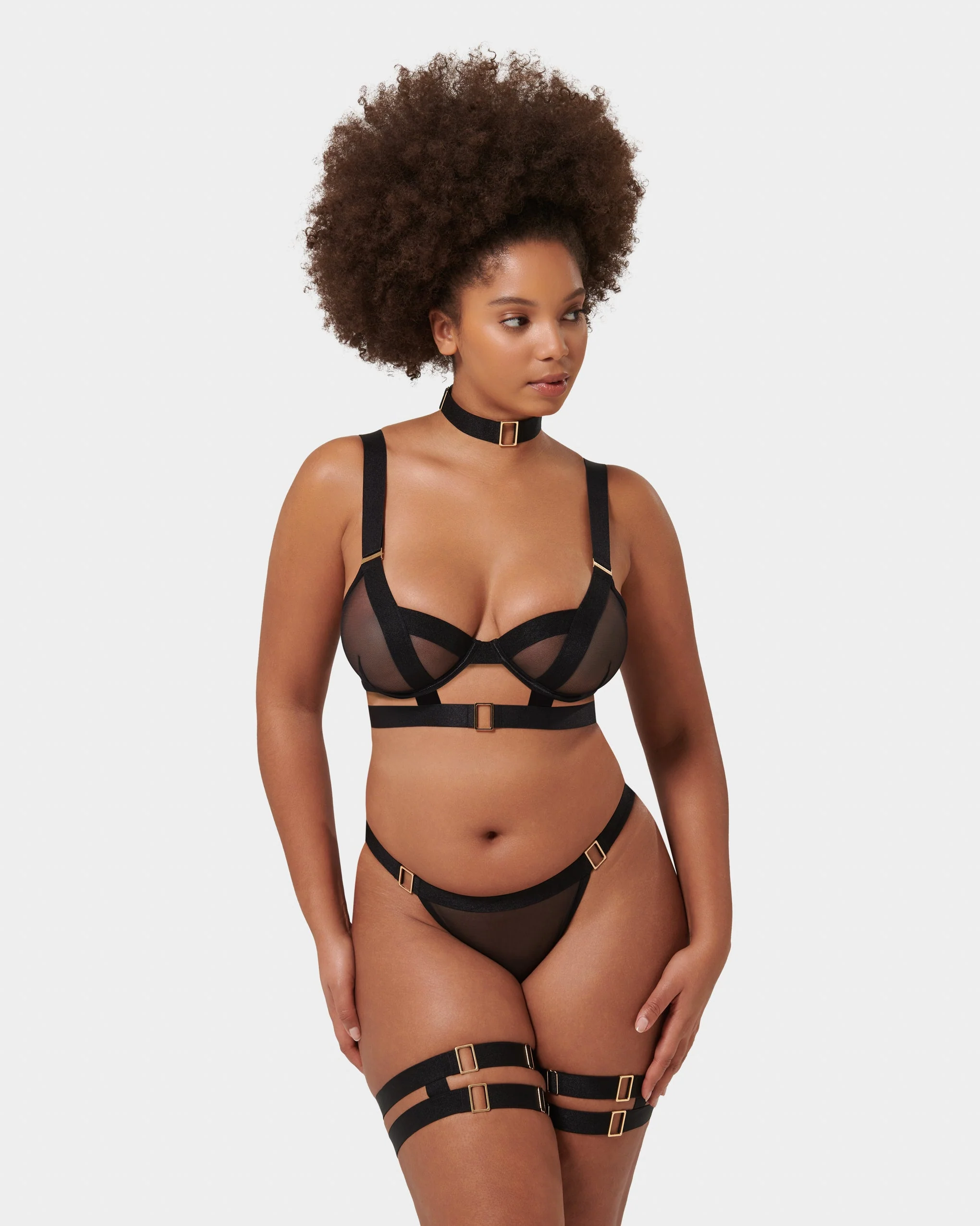 Trinity Thigh Garters Black - Image 11