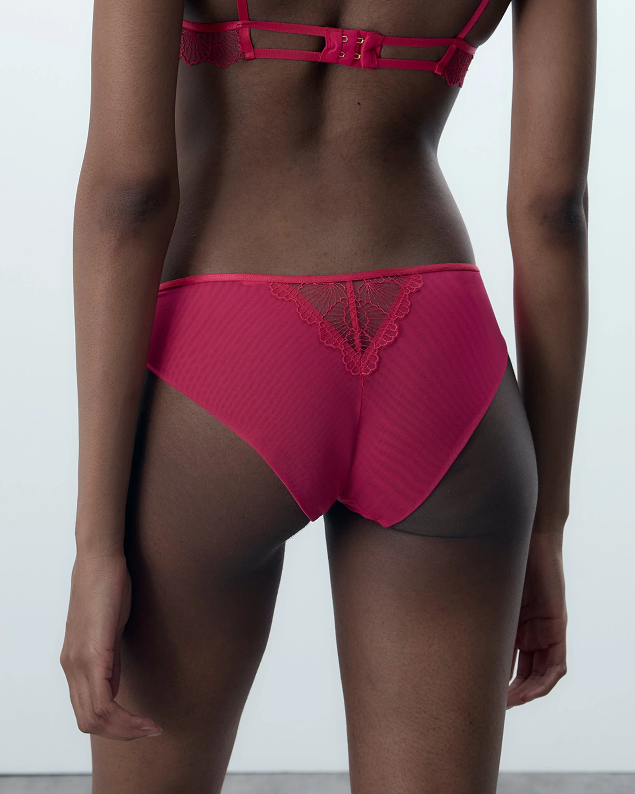 Vermont Embroidered Sheer Brief Pink - Image 3